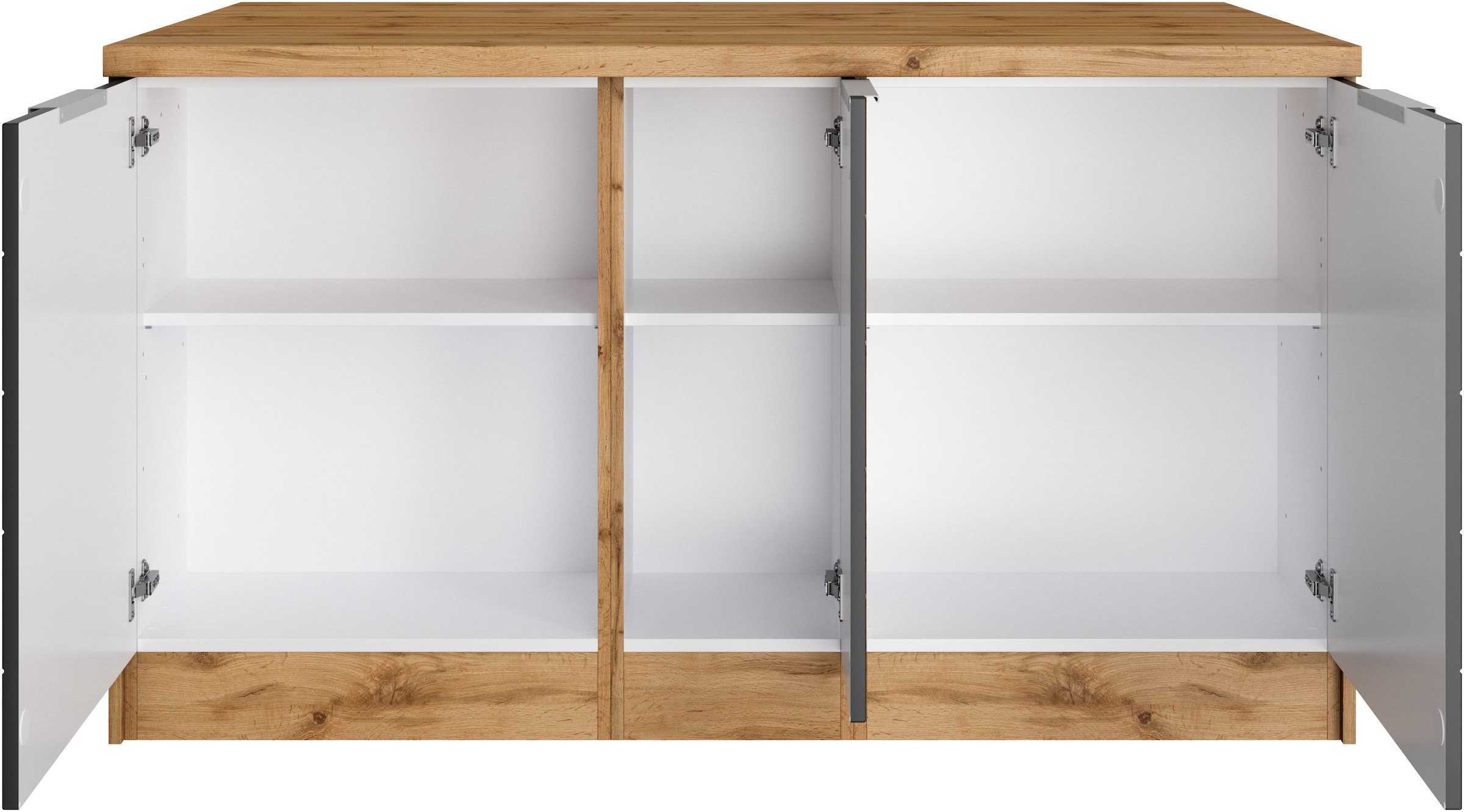 KOCHSTATION Ilot de cuisine »KS-Luhe, Breite 153 cm, mit Flaschenregal« façades MDF, plan de travail épaisseur 38mm