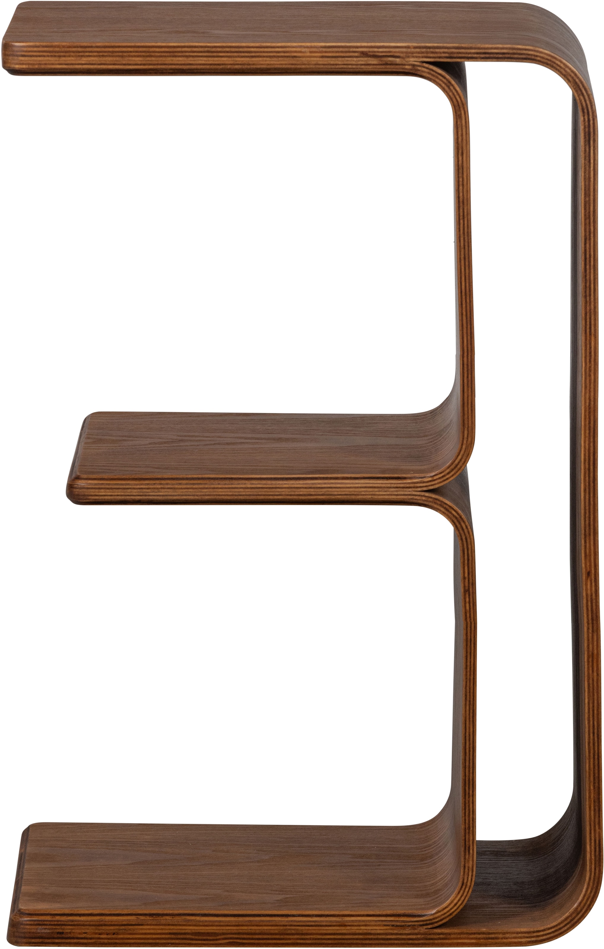 WOOOD Beistelltisch »Frey Plywood mit abgerundeten Ecken multifunktional H40 x B60 x T32 cm« Tragkraft 150 kg, auch seitlich aufstellbar, vollständig montiert