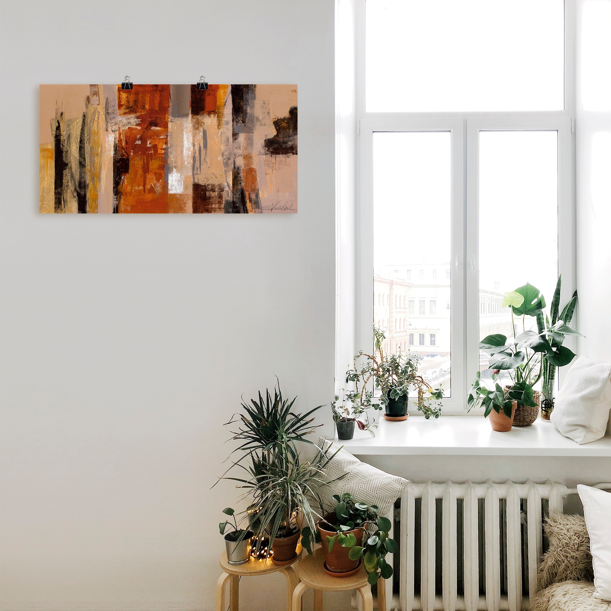 Artland Wandbild »Stadt-Morgen« Gegenstandslos 1 Stk. tlg. als Leinwandbild, Poster in verschied. Grössen