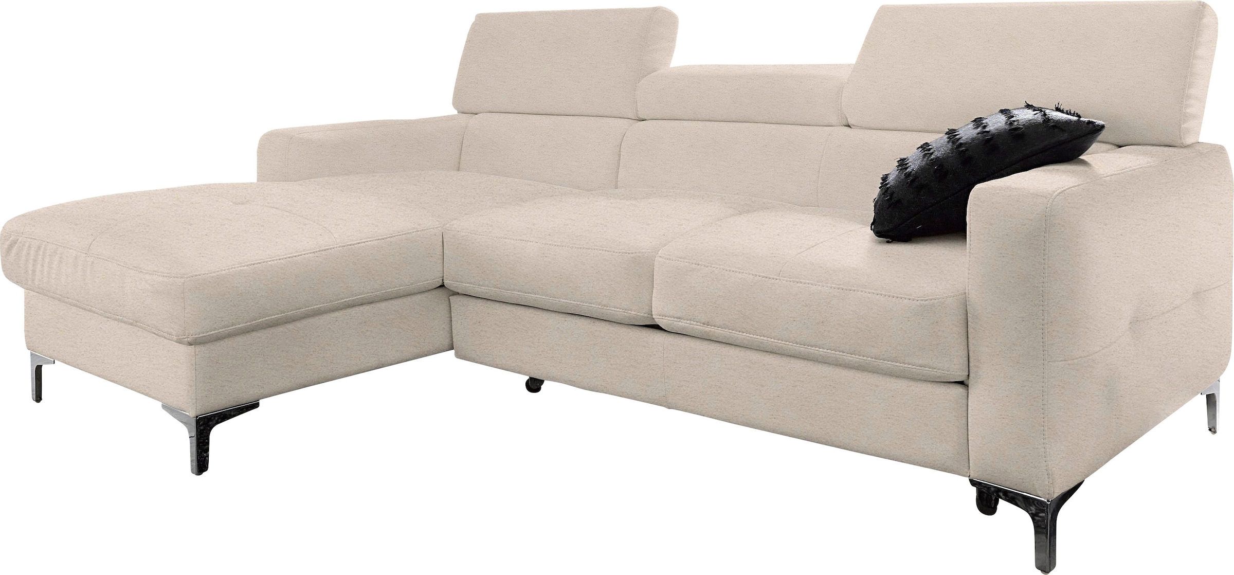 COTTA Ecksofa »Sammy L-Form« mit Kopfteilverstellung, wahlweise mit Bettfunktion