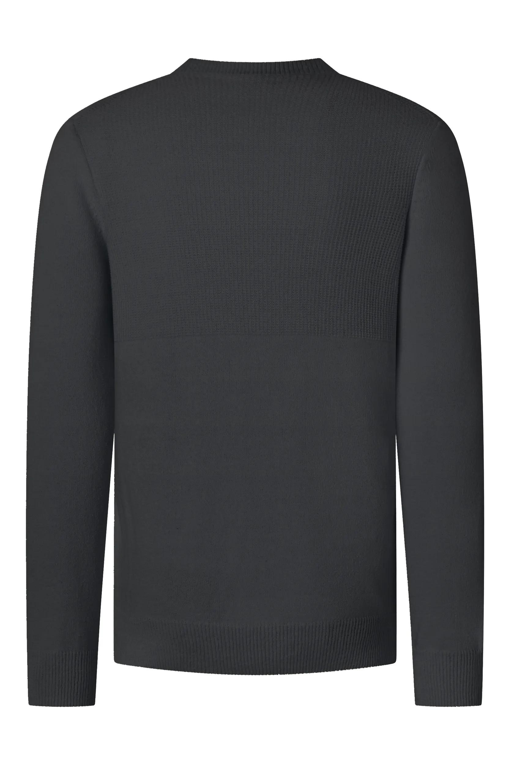 Joop Jeans Pull à col rond »Owin« im Materialmix