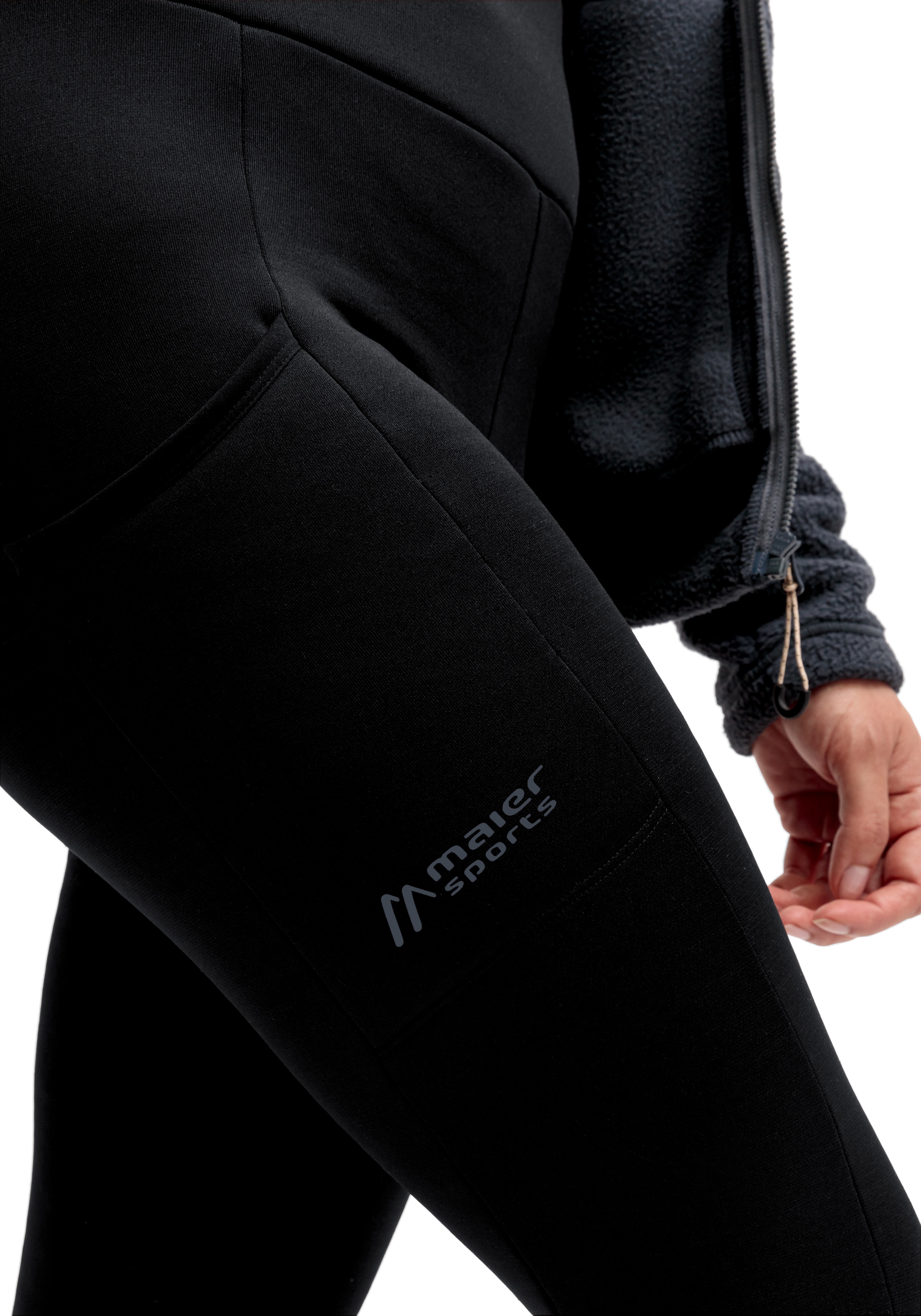 Maier Sports Funktionsleggings »DA-TIGHT EL. WINTER WRAP W«  mit seitlicher Handytasche, schnelltrocknend, atmungsaktiv