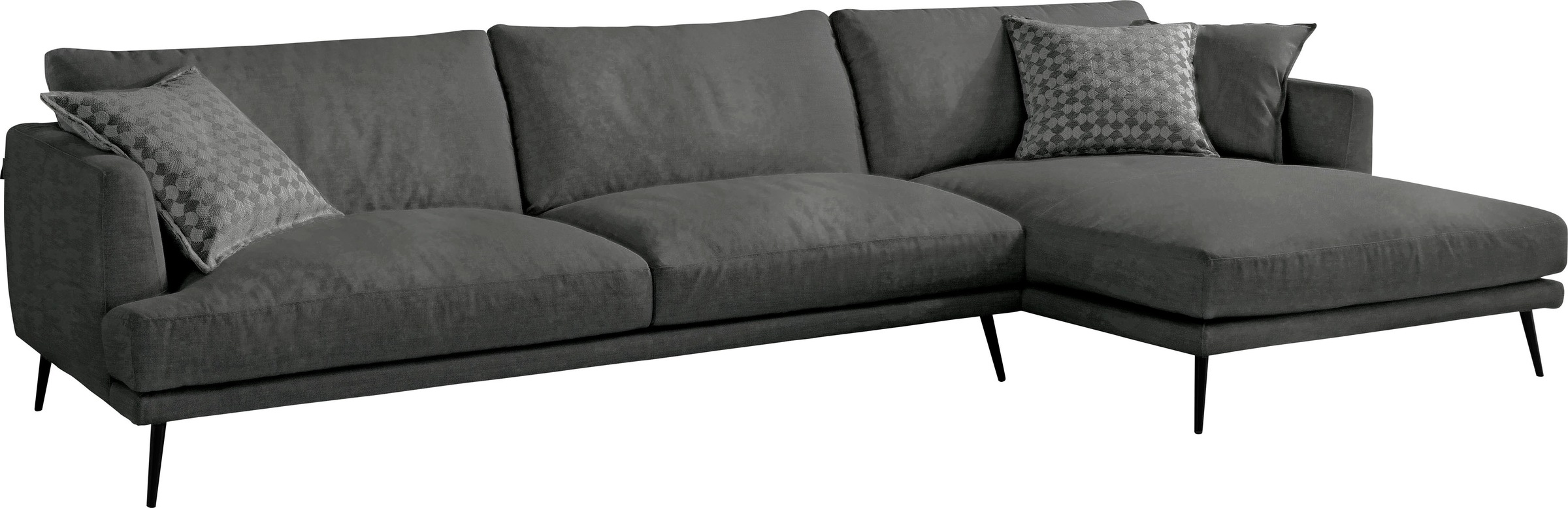 Egoitaliano Canapé d'angle »Sophia, Designsofa mit extrakomfortablem Sitzkomfort, Breite 274cm« avec suspension à plumes, forme en L