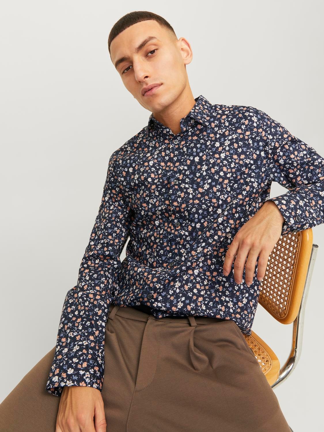 Jack & Jones Langarmhemd »JPRBLANORDIC PRINT SHIRT L/S SN«