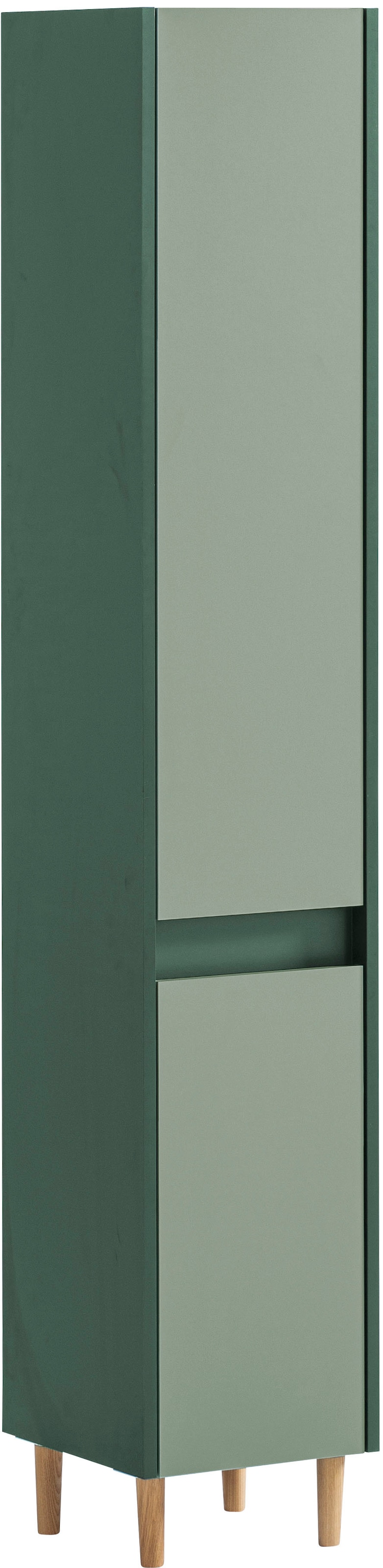 welltime Armoire haute »Lovis, Breite 30 cm« Wechselbarer Türanschlag, Möbelfüsse aus Massivholz