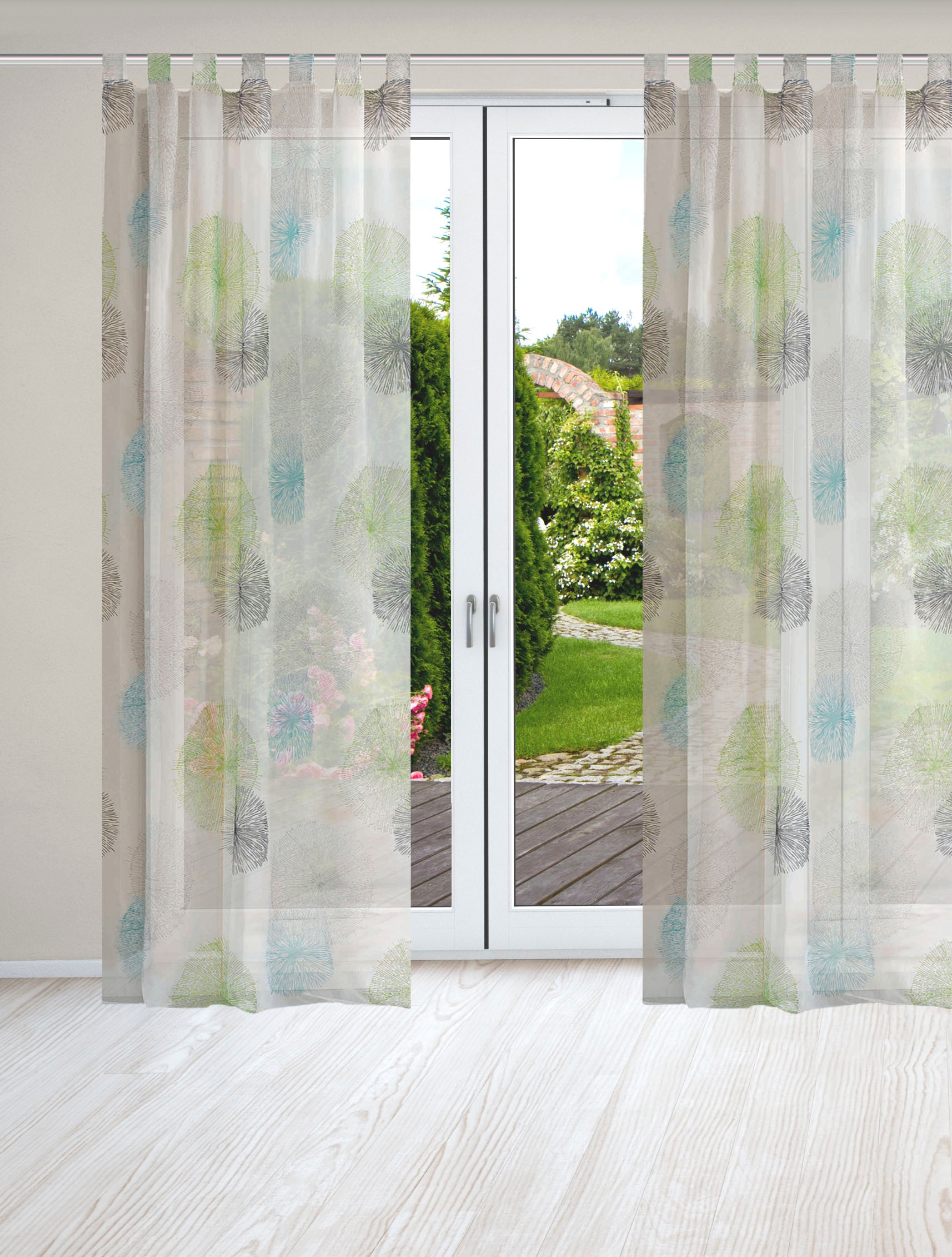 HOME WOHNIDEEN Vorhang »RAWLINS« Schlaufen 2 Stk. tlg. 2er Pack Schlaufenschal RAWLINS bedruckt