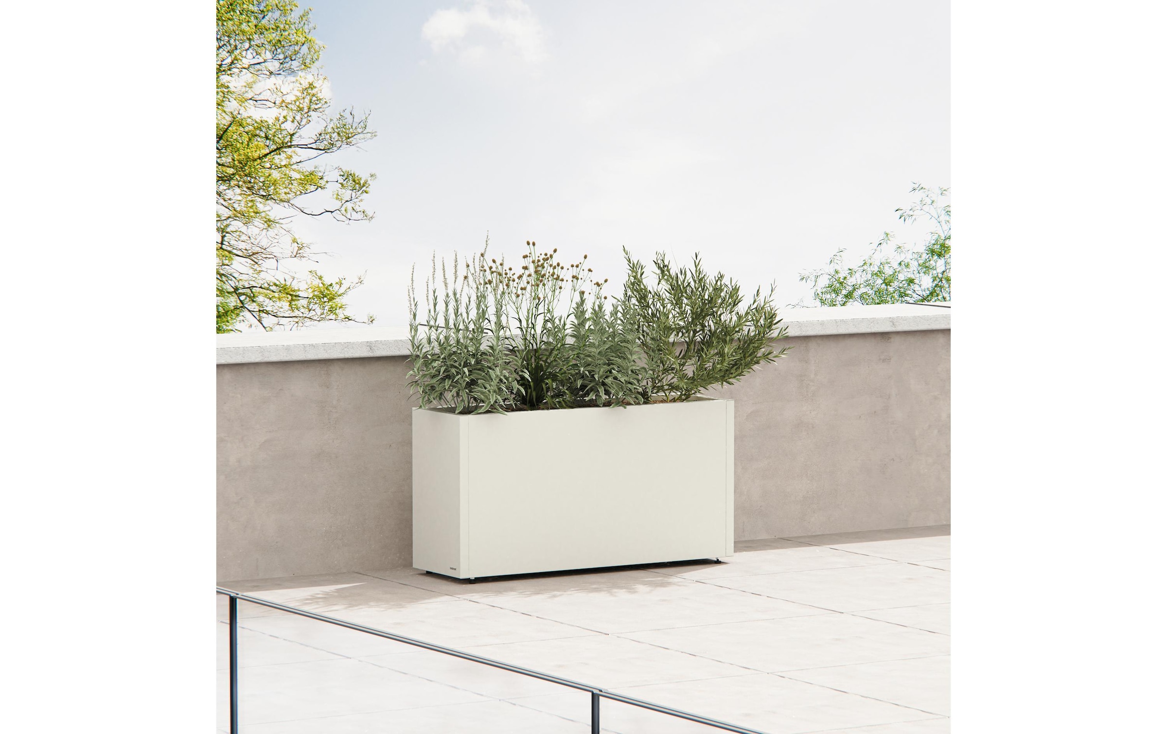 Herstera Garden Bac à plantes »30 White Moon«