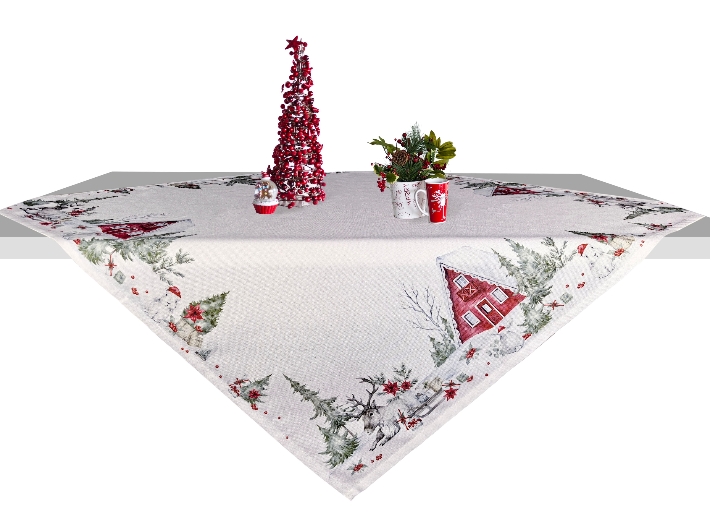 GOODproduct Tischdecke »Lealux« Deko, Esszimmer, Wohnzimmer, bedruckt, festlich, weihnachtlich