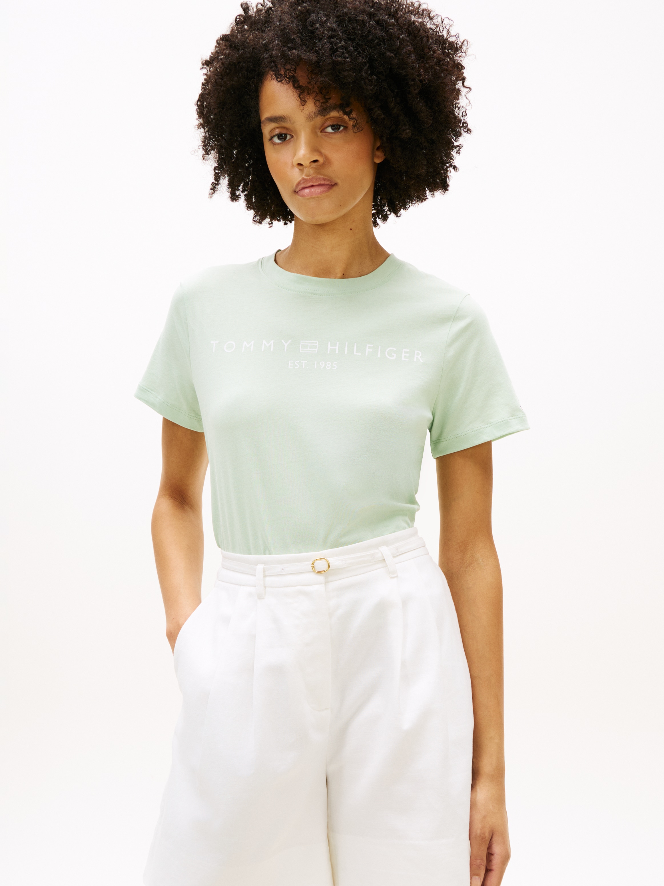 Tommy Hilfiger T-shirt à manches courtes »REG CORP LOGO C-NK SS« Baumwolle