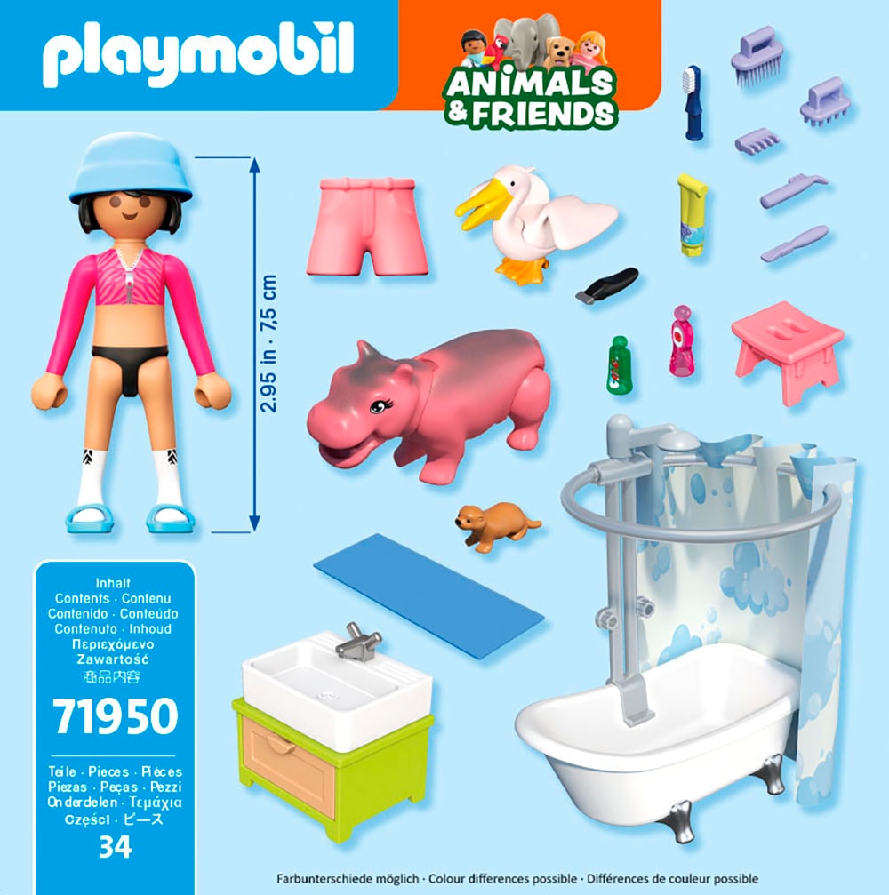 Playmobil® Jeu de construction »Tierischer Badespass (71950), Animals & Friends« Made in Europe
