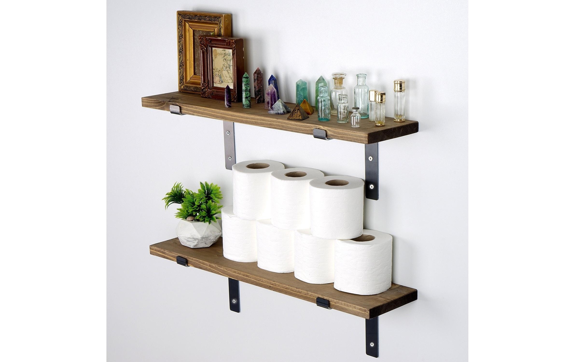 WOODY FASHION Wandregal »LAM004 2 Stück, 60 x 16 x 14 cm,«