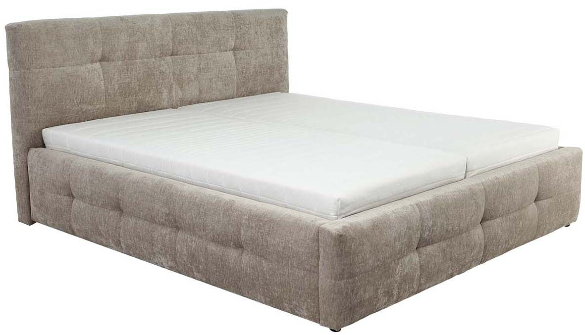 Jockenhöfer Gruppe Polsterbett »TIVOLI, optional mit Federholzleisten & Wendematratze H2/H3« 2 Einlegetiefen, Chenille-Bezug, Liegefläche 180 cm x 200 cm