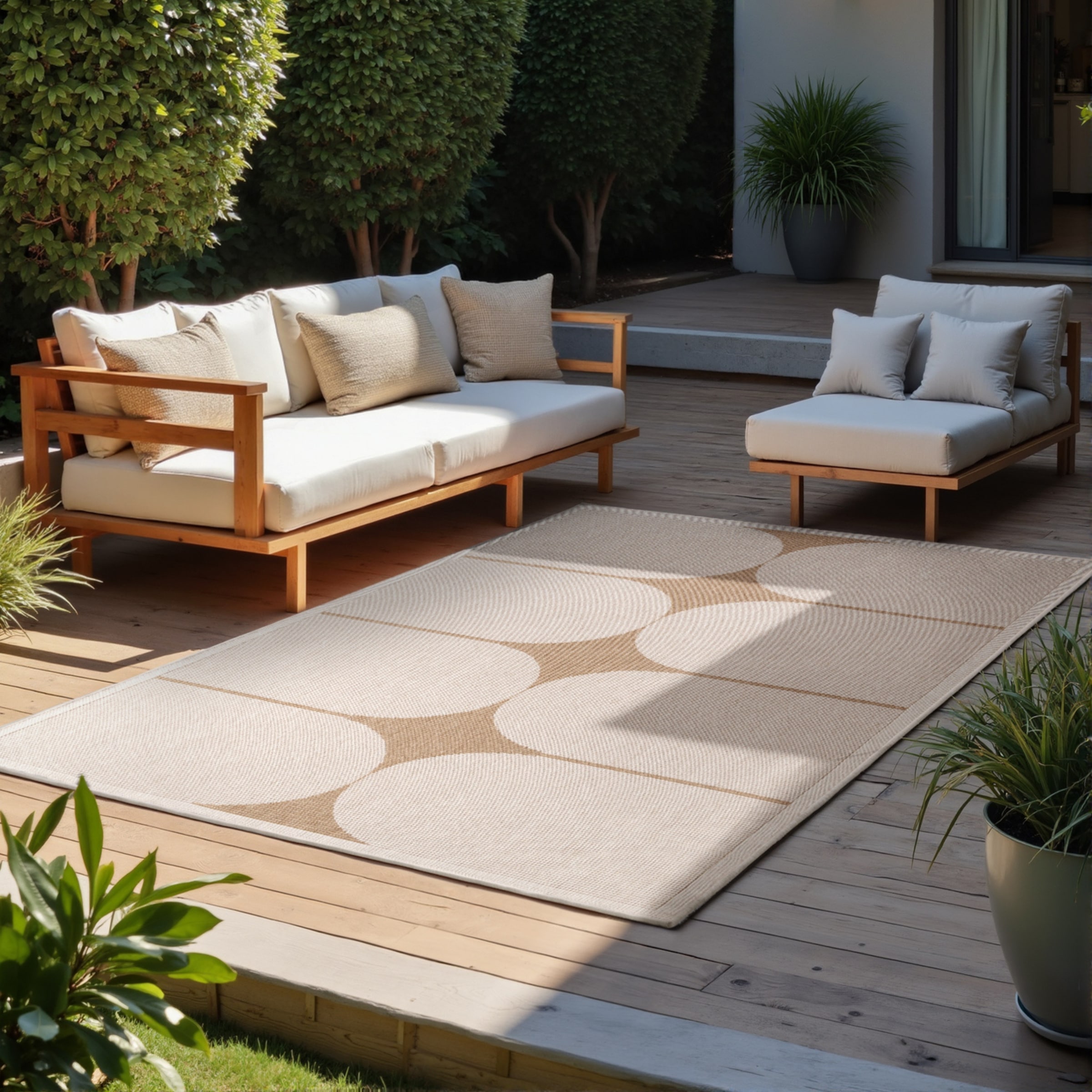 HANSE Home Outdoorteppich »Bowen Wendeteppich« rechteckig 5 mm Höhe Läufer, In und Outdoor, Flachgewebe, wetterfest, pflegeleicht, robust