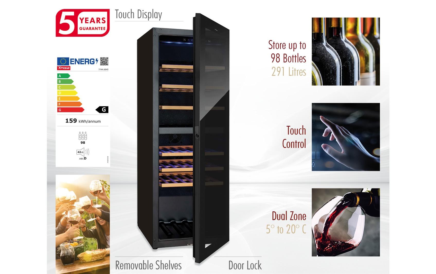 Trisa Weinkühlschrank »291l«