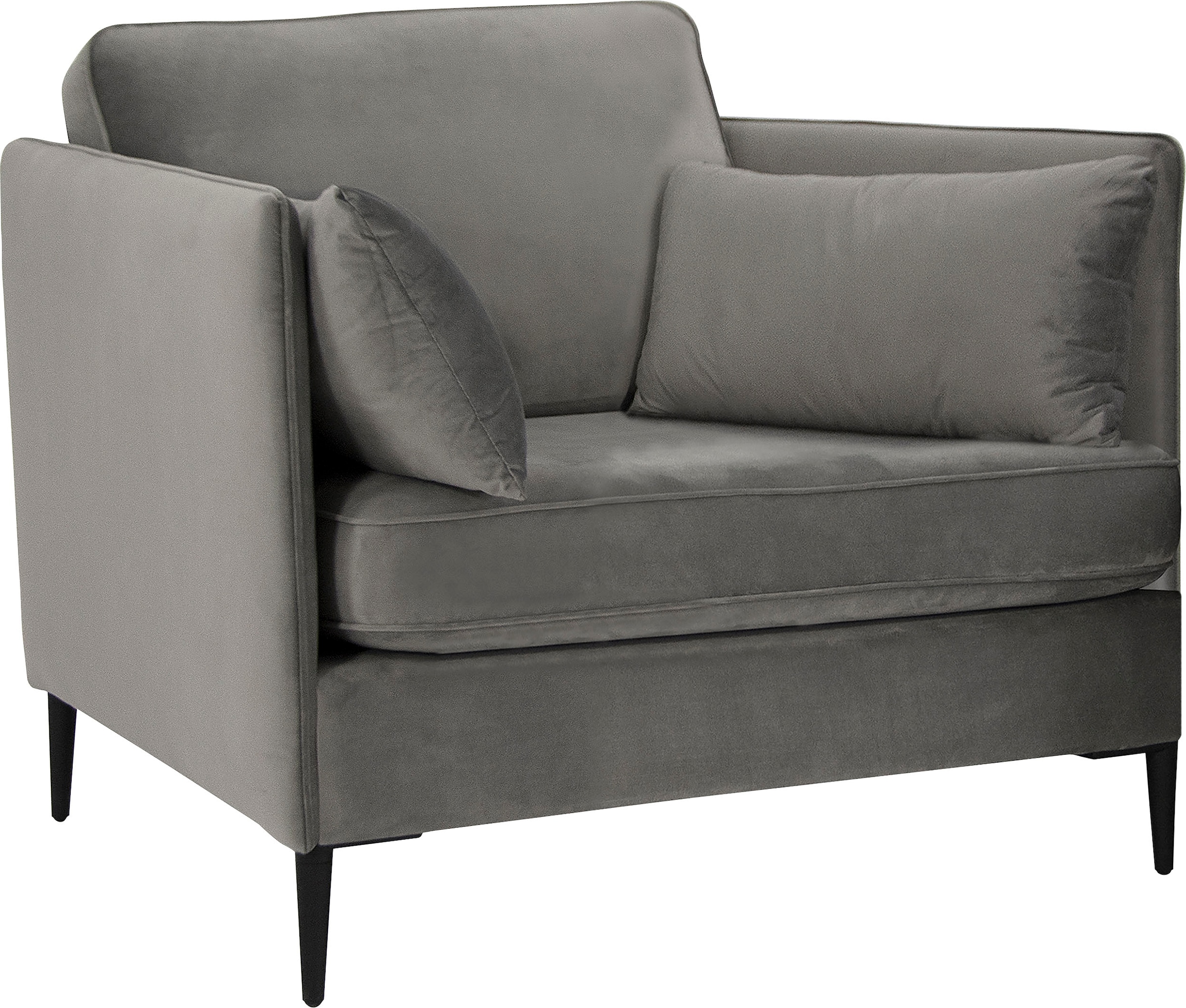 Home affaire Sessel »Light« inklusive loser Zierkissen, mit schmalen Armlehnen und Teleskopfüssen