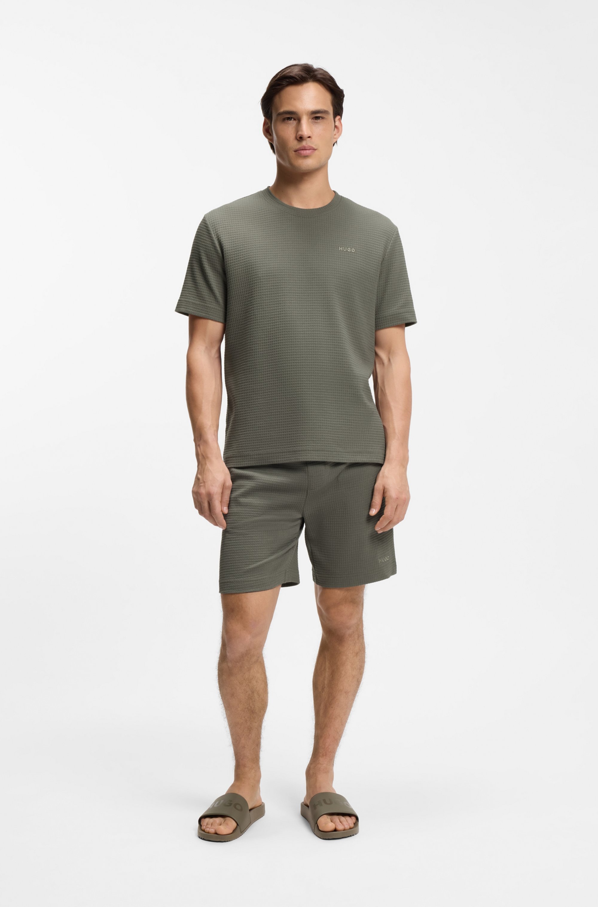 HUGO Underwear T-shirt »,Austin T-Shirt« structure gaufrée et broderie logo