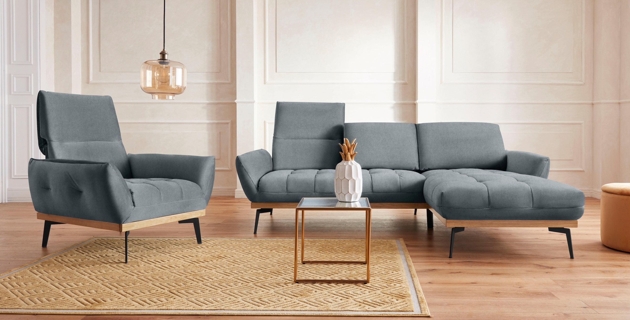 exxpo - sofa fashion Fauteuil »Palic, Loungesessel« inklusive Rückenverstellung