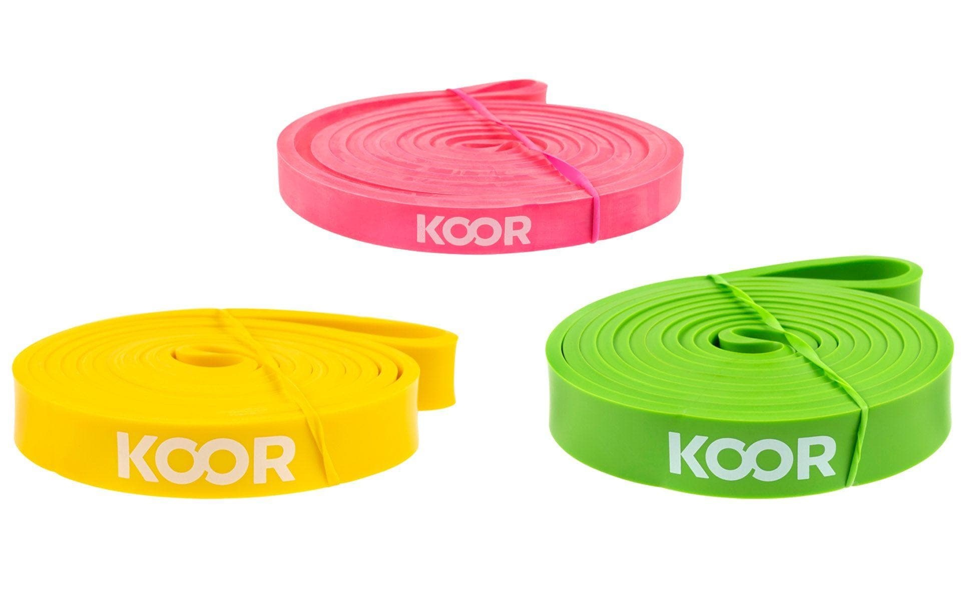 KOOR Sangles de musculation »3er-Set, leicht bis mittel« Bandes de résistance haute intensité pour l'entraînement à domicile