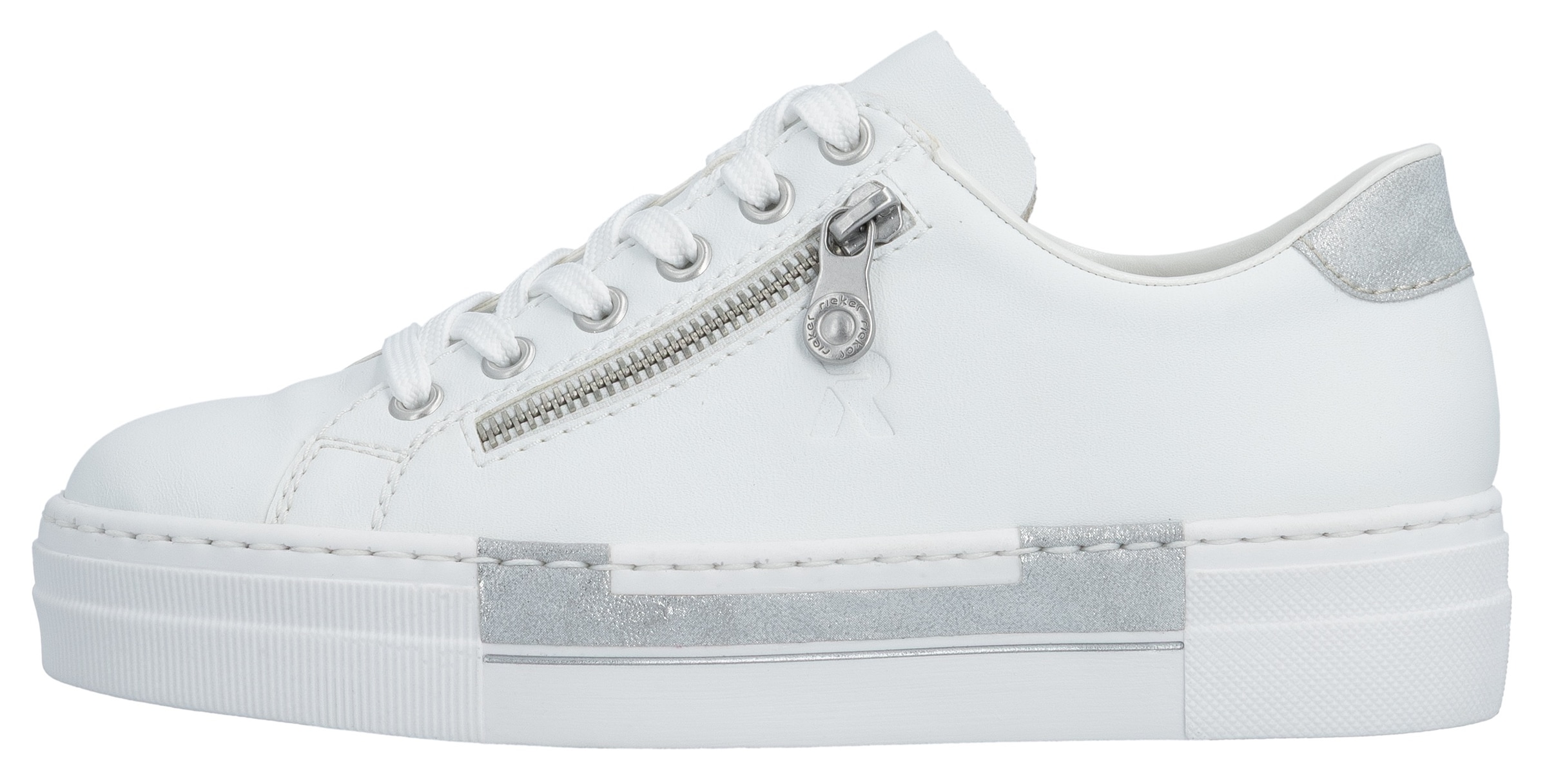 Rieker Baskets à plateforme  mit Zierreissverschluss seitlich, Freizeitschuh, Halbschuh, Schnürschuh