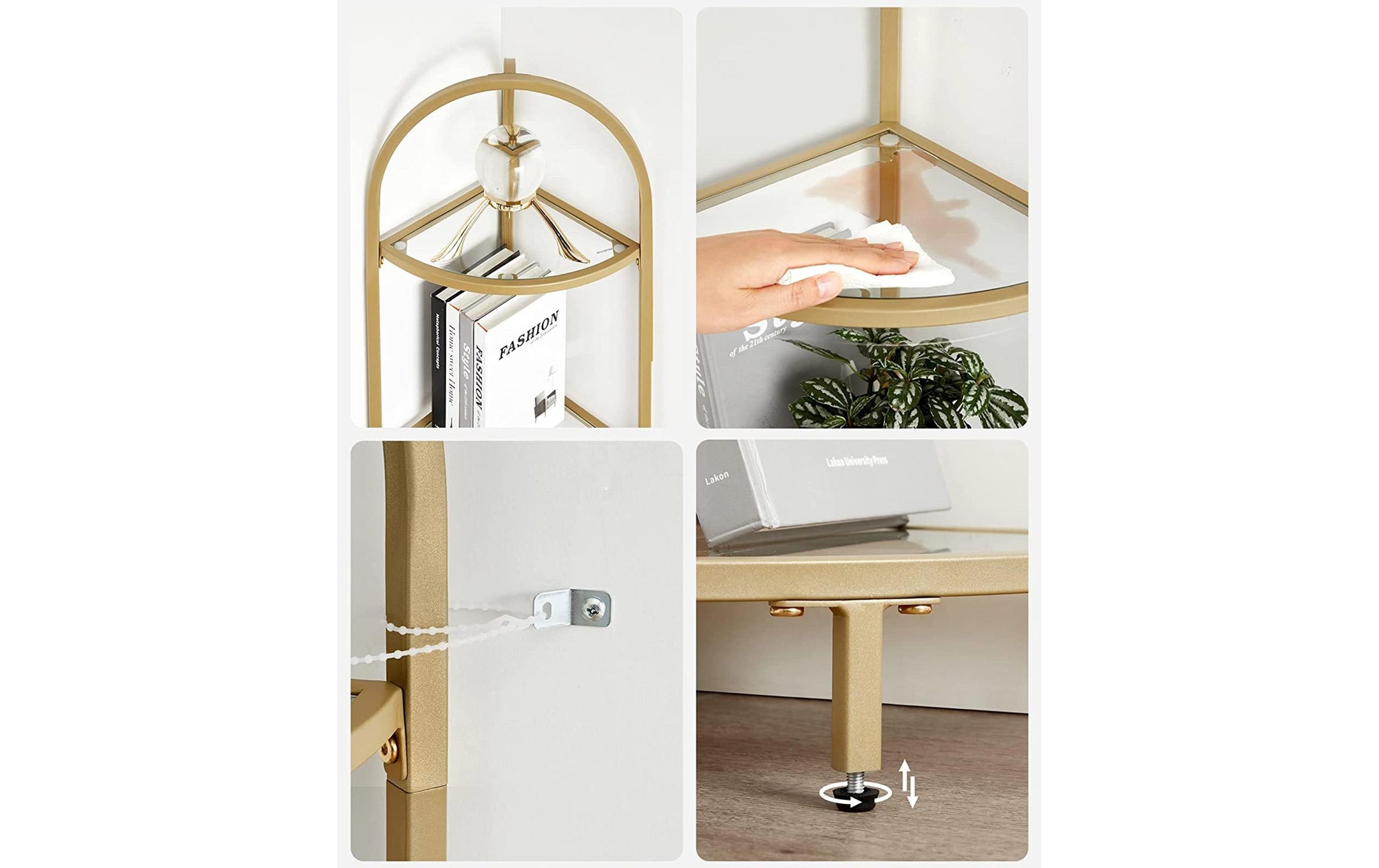 VASAGLE Wandregal »VASAGLE Regal Gold«