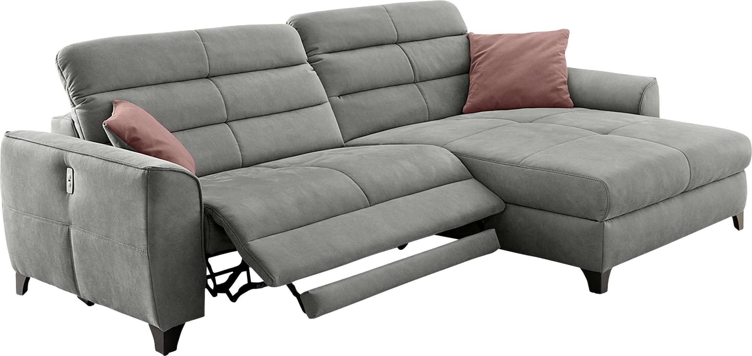 Jockenhöfer Gruppe Ecksofa »Double One L-Form, B: 288 cm, 2x120 cm breite, elektr. Relaxfunktionen« mit 2x 120cm breiten, elektromotorischen Relaxfunktionen