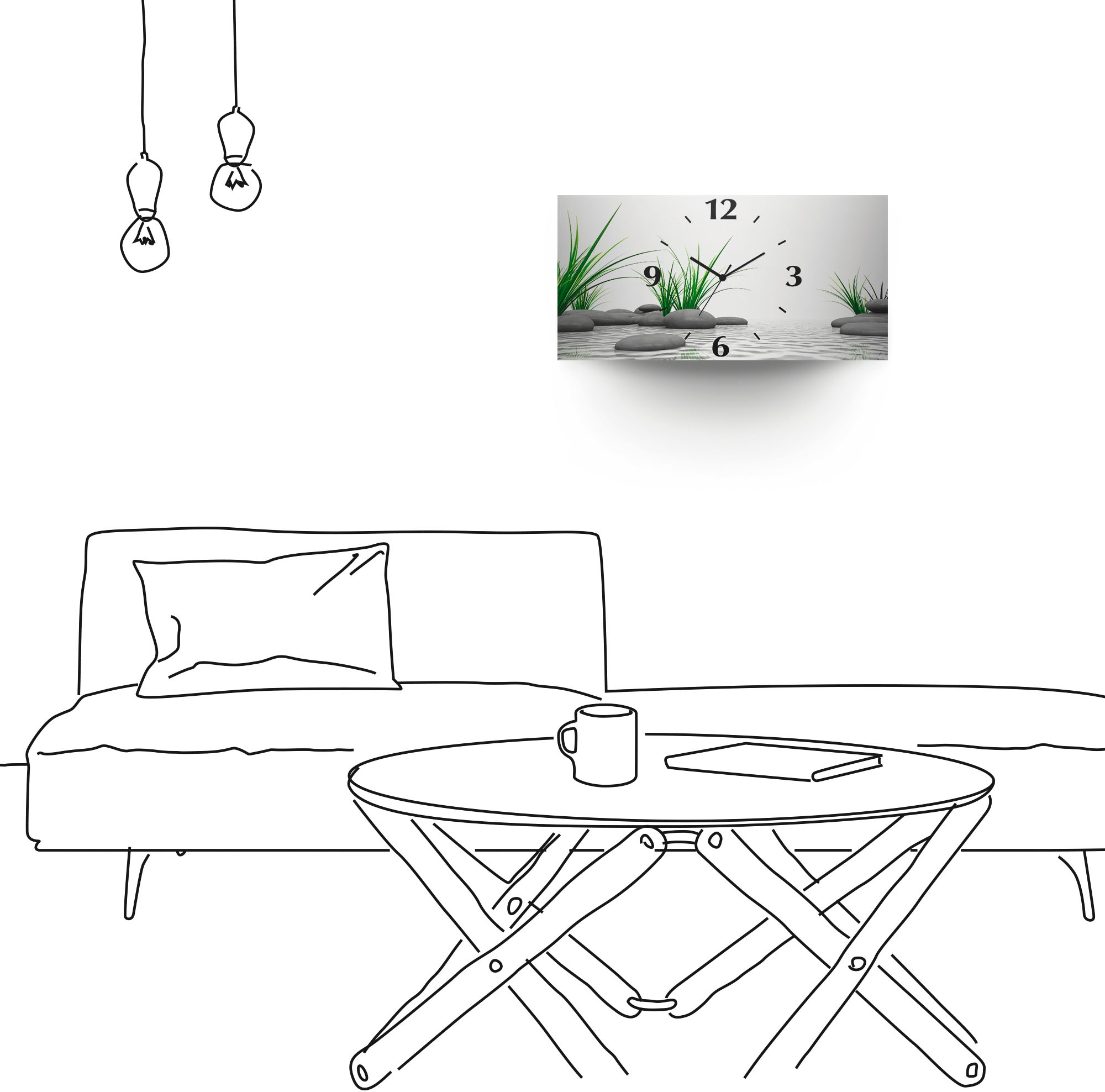 Artland Wanduhr »3 D Steine« 3D Optik gebogen, mit Quarz- oder Funkuhrwerk, versch. Grössen