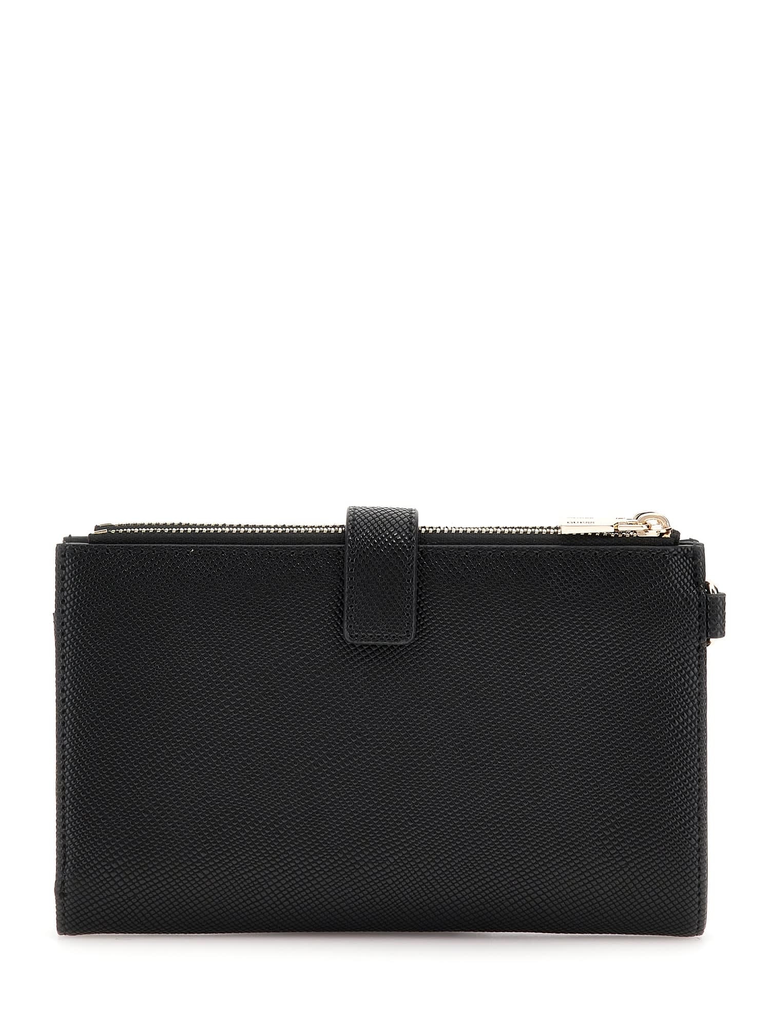 Guess Porte-monnaie »LAUREL II SLG DBL ZIP ORGNZR« Damen Geldbeutel, Portemonnaie mit zwei Reissverschluss-Fächern