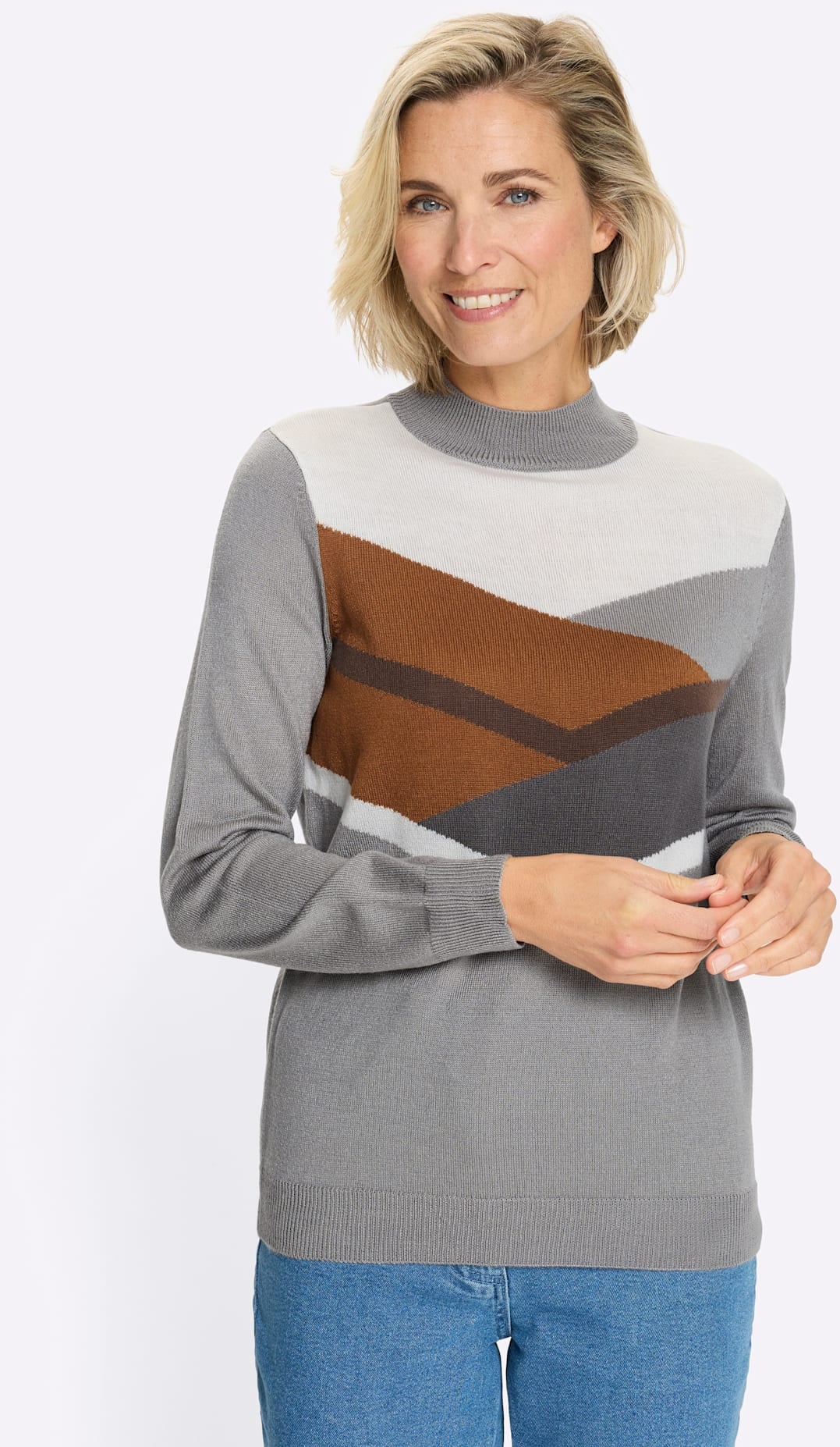 Classic Basics Pull à col montant »Langarm-Pullover«