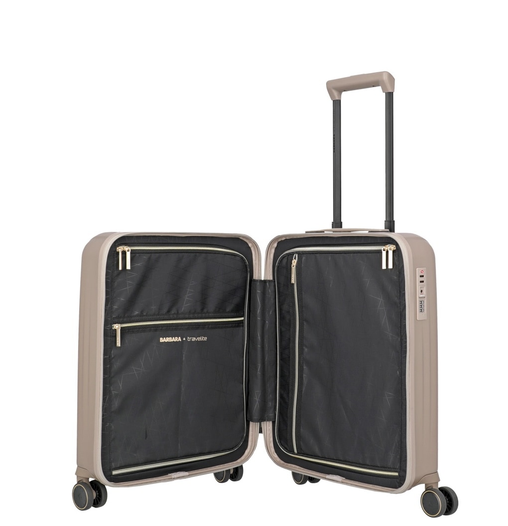 travelite Hartschalen-Trolley »BARBARA NOVELTY Reisekoffer Hartschale« 38 l 4 Rollen Volumenerweiterung – stilvolles Reisegepäck