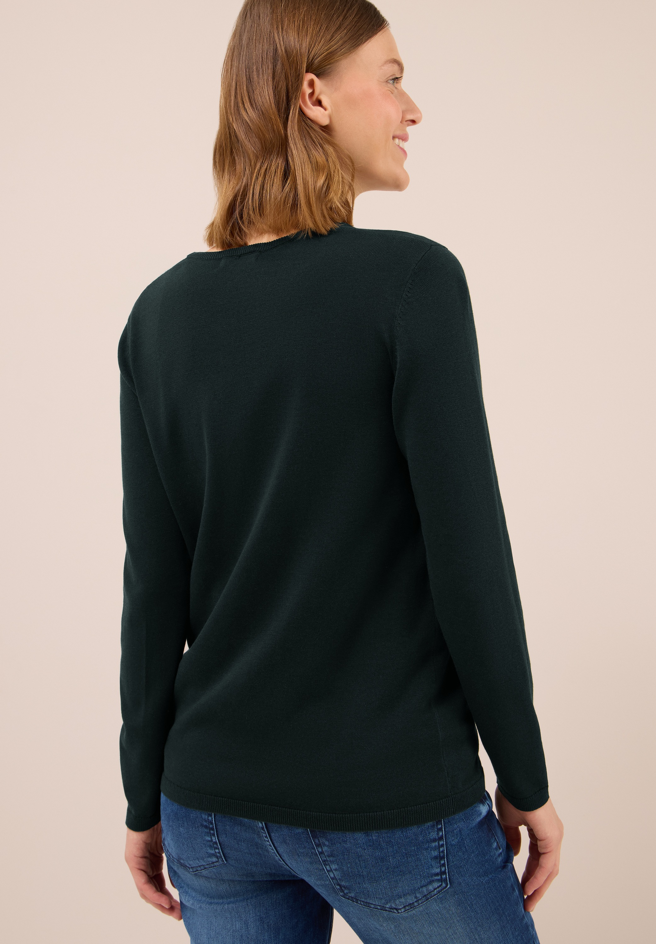 Cecil Strickpullover mit feinem Detail an der Schulter und Viskose-Anteil