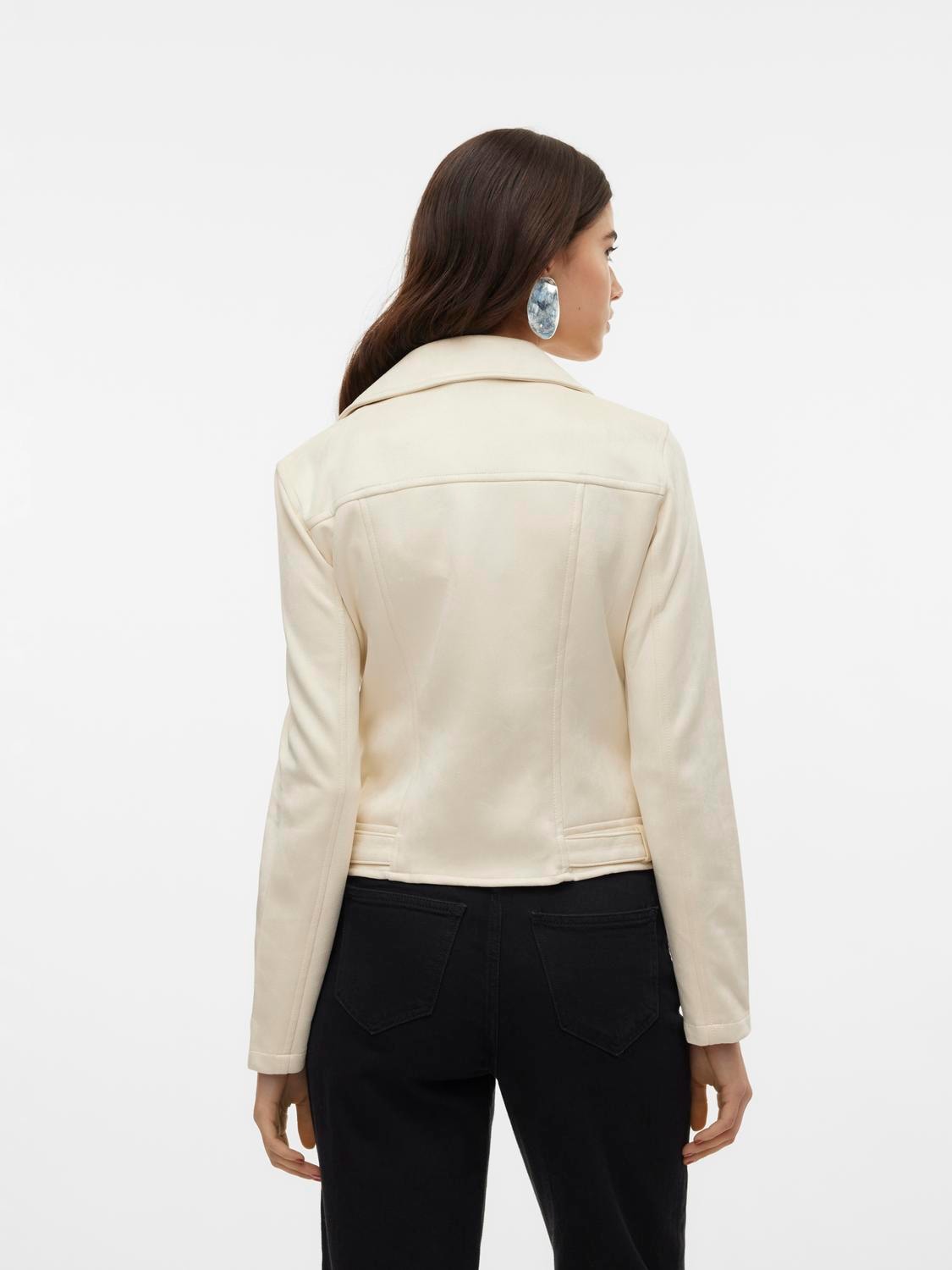 Vero Moda Veste de motard »VMJOSE SHORT FAUX SUEDE JACKET GA NOOS« mit asymetrischem Reissverschluss