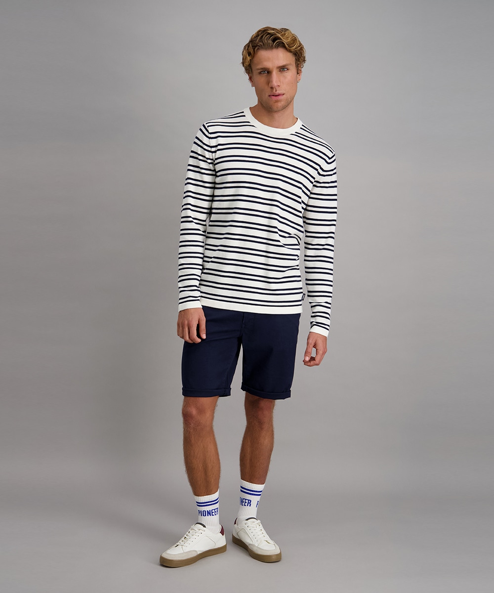 Pioneer Authentic Jeans Pull en tricot in Streifen-Optik