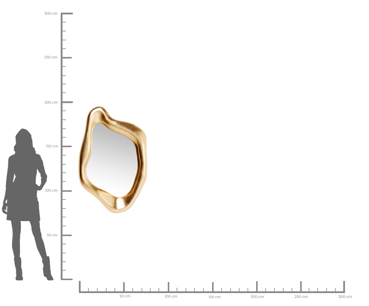 Kare Design Wandspiegel »Spiegel Hologram Gold 119x76cm«