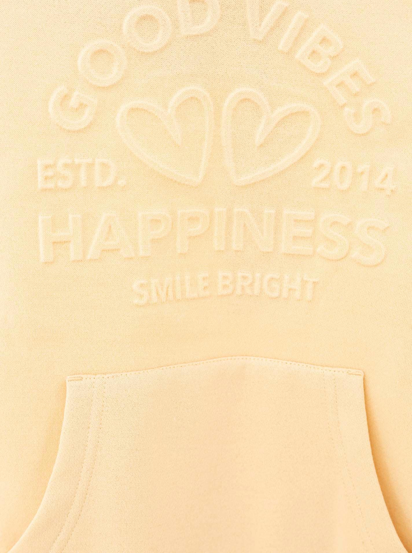 Zwillingsherz Hoodie »"Happiness Vibes"«, Mini-Me,mit Stickerei und positiver Botschaft
