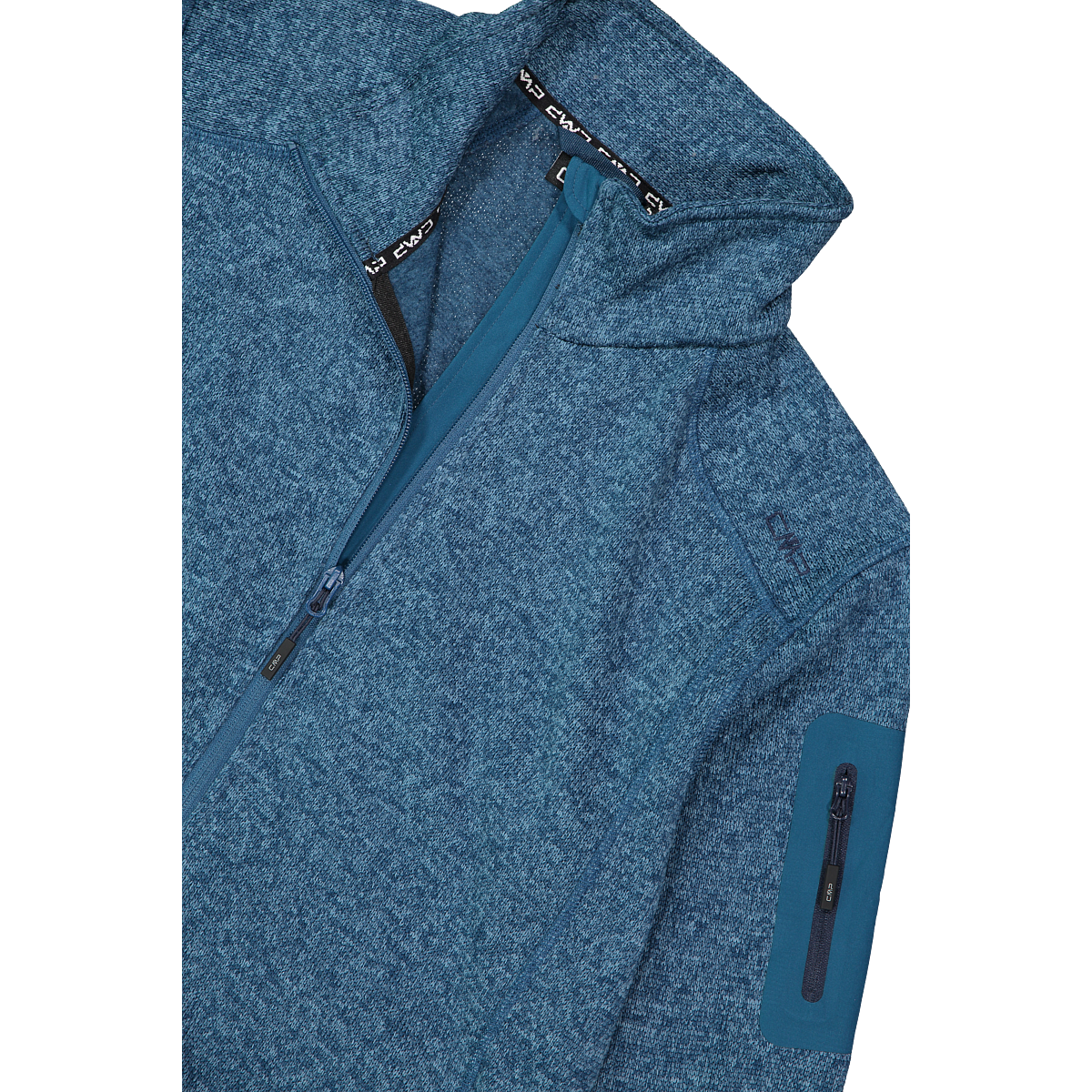 CMP Veste en laine polaire »MAN JACKET« sans capuche avec col haut, respirant, déperlant