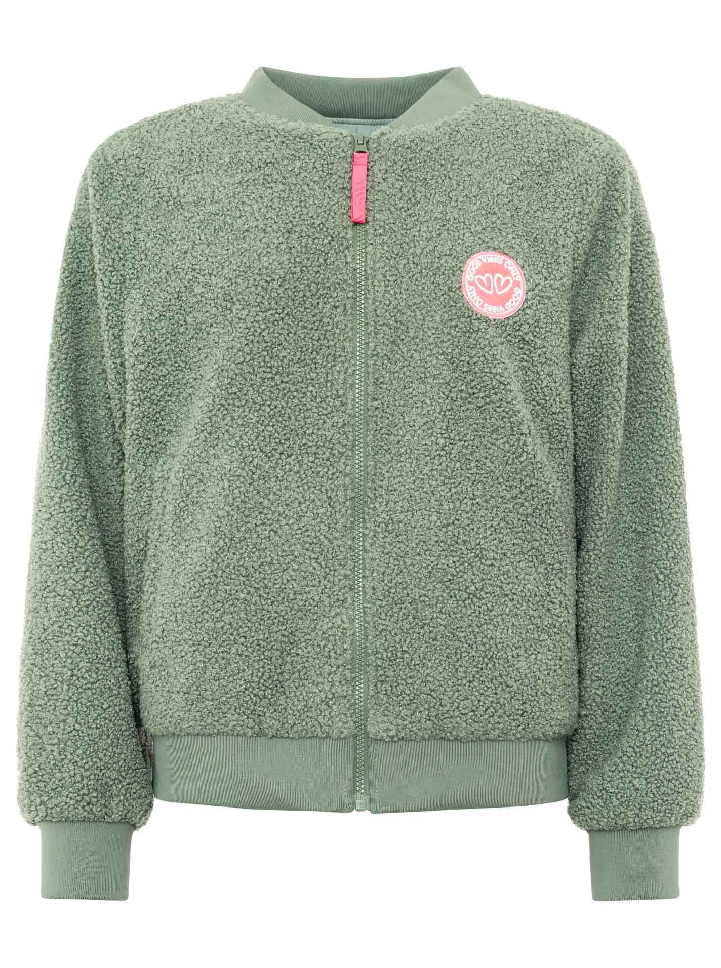 Zwillingsherz Bomberjacke »"Good Vibes"« ohne Kapuze grosse Herzen auf dem Rücken