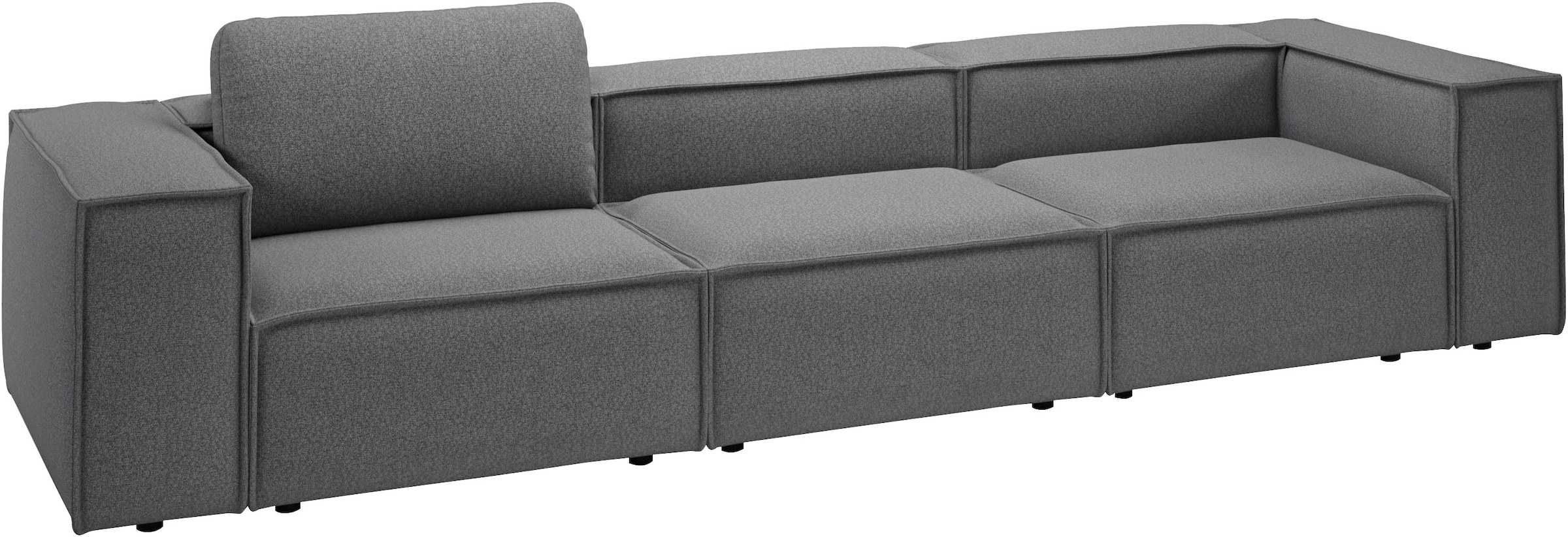 Home affaire 3,5-places »Watertown, modernes Big-Sofa XXL, 336 cm Breite, Japandi Design« énorme canapé design avec beaucoup d'espace & revêtements doux dans des couleurs tendance