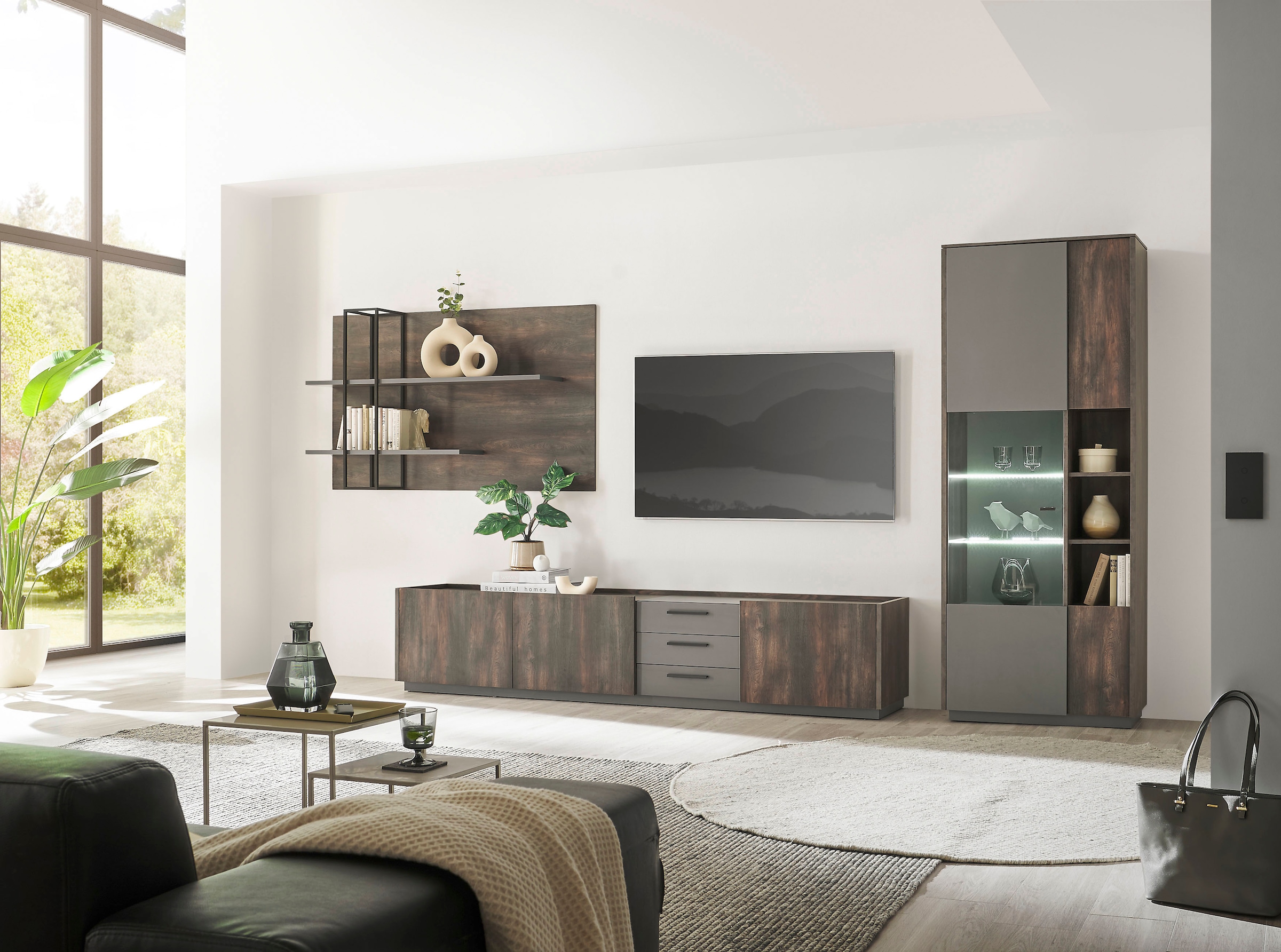 Home affaire Vitrine »LARGO« Soft-Close-Funktion, Höhe ca. 200 cm