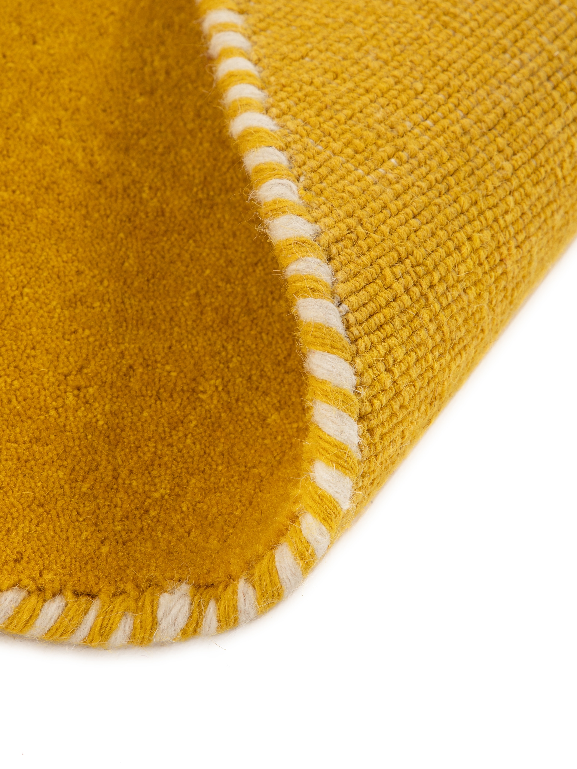 carpetfine Tapis en laine »Gabbeh Lola Uni« Rond 14 mm Höhe mit natürlichem Pflanzenmaterial von Hand gewebt, auch als Läufer