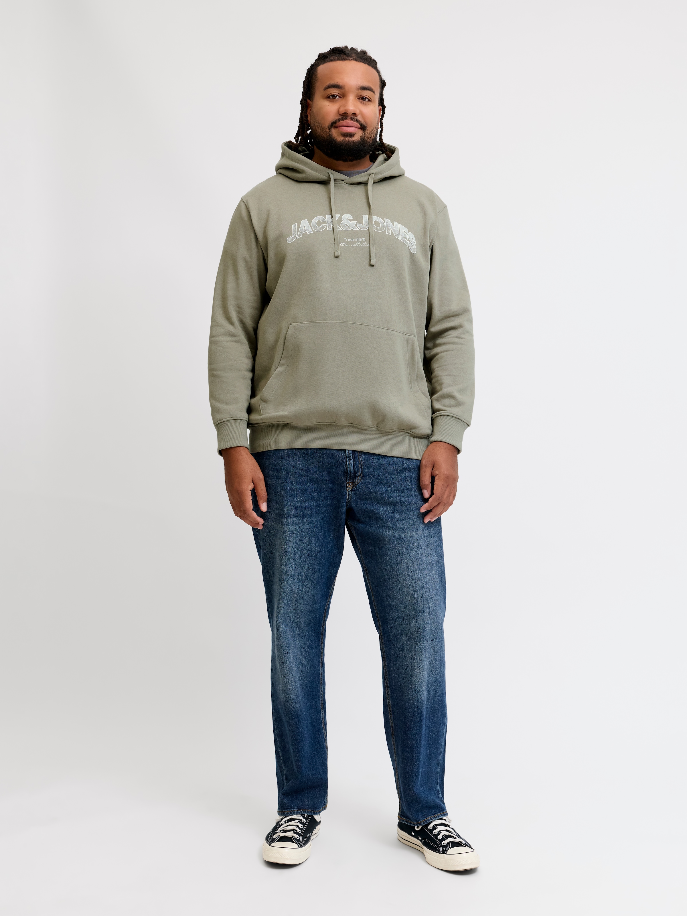 Jack & Jones PlusSize Sweat à capuche »JJAVERY SWEAT HOOD PLS«, mélange coton, coupe normale

