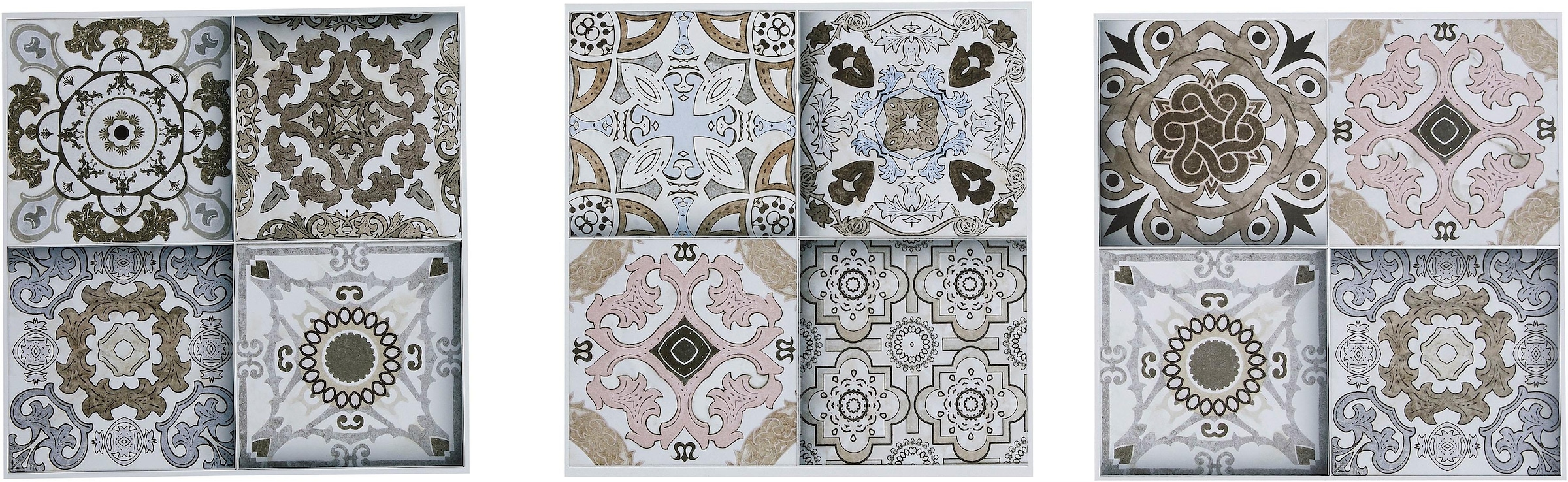Home affaire Fliesenaufkleber »Ornamente« Stickerfliesen, selbstklebend, Sticker, 12er Set