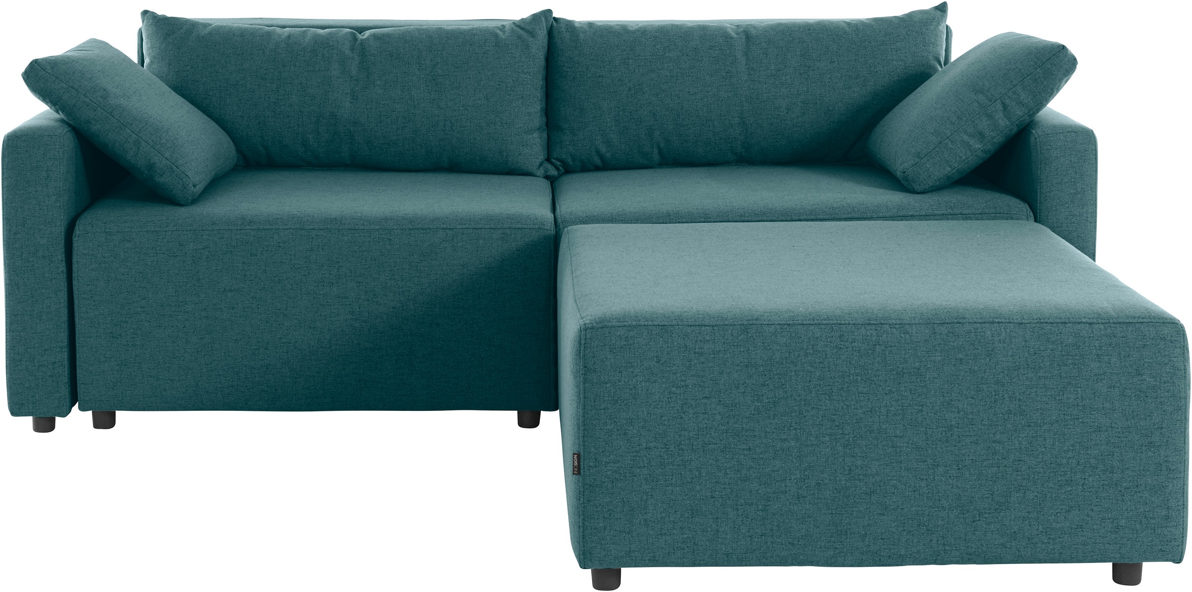 Home affaire Ecksofa »Marva 3tlg. L-Form« beide Armlehnelemente ausziehbar für Bettfunktion, mit Bettkasten