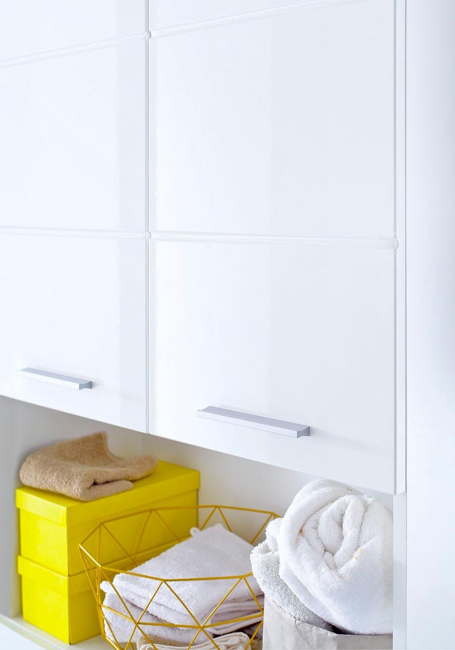 welltime Hochschrank »Avena« Badschrank 4-türig mit o. Fach und 4 Einlegeböden - B/T/H 73/31/190 cm