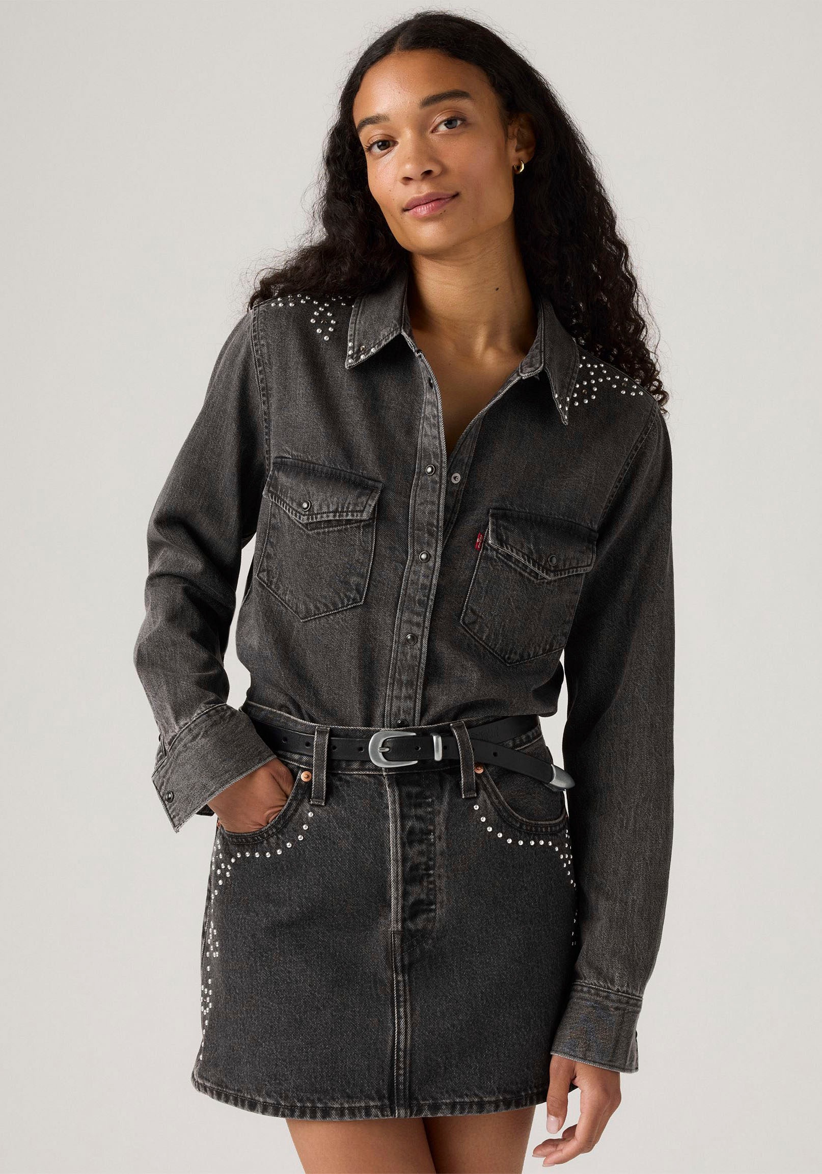 Levi's® Blouse en jean »ESSENTIAL WESTERN« mit Brusttaschen mit Druckknöpfen