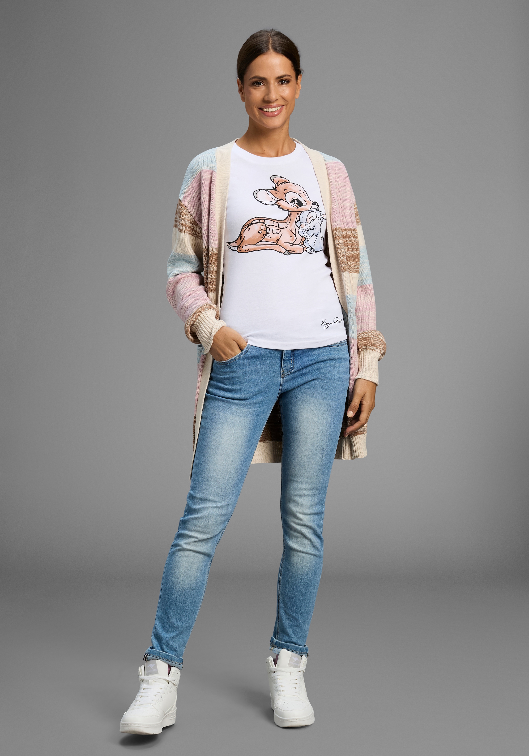 KangaROOS T-Shirt Kurzarm,  sehr figurbetonte Passform,  aus Baumwolle