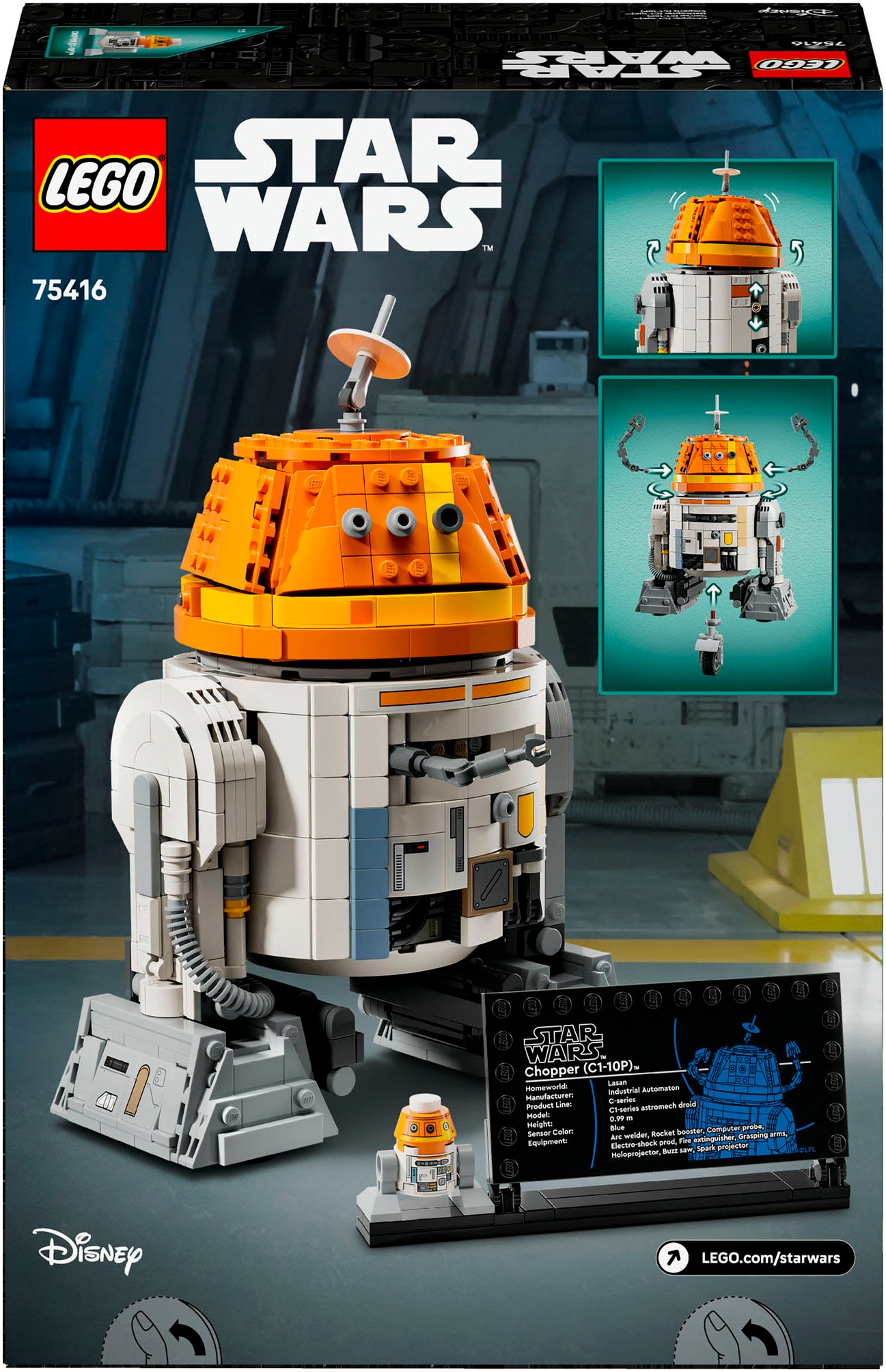 LEGO® Konstruktionsspielsteine »Astromech-Droide Chopper (C1-10P) (75416), LEGO Star Wars ™« Made in Europe
