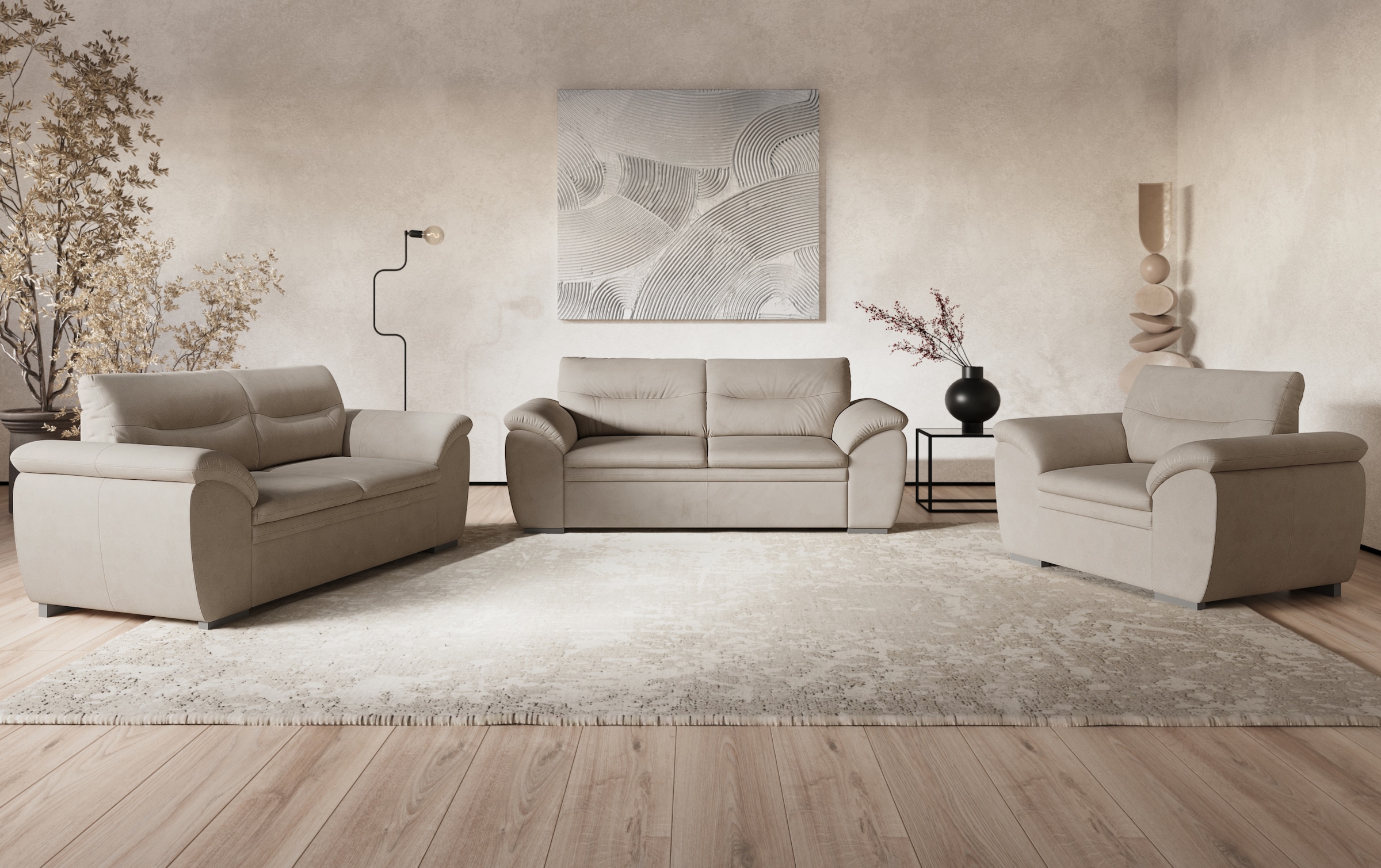 COTTA 2-Sitzer »Leandra« Polstergarnitur, auch als Set erhältlich