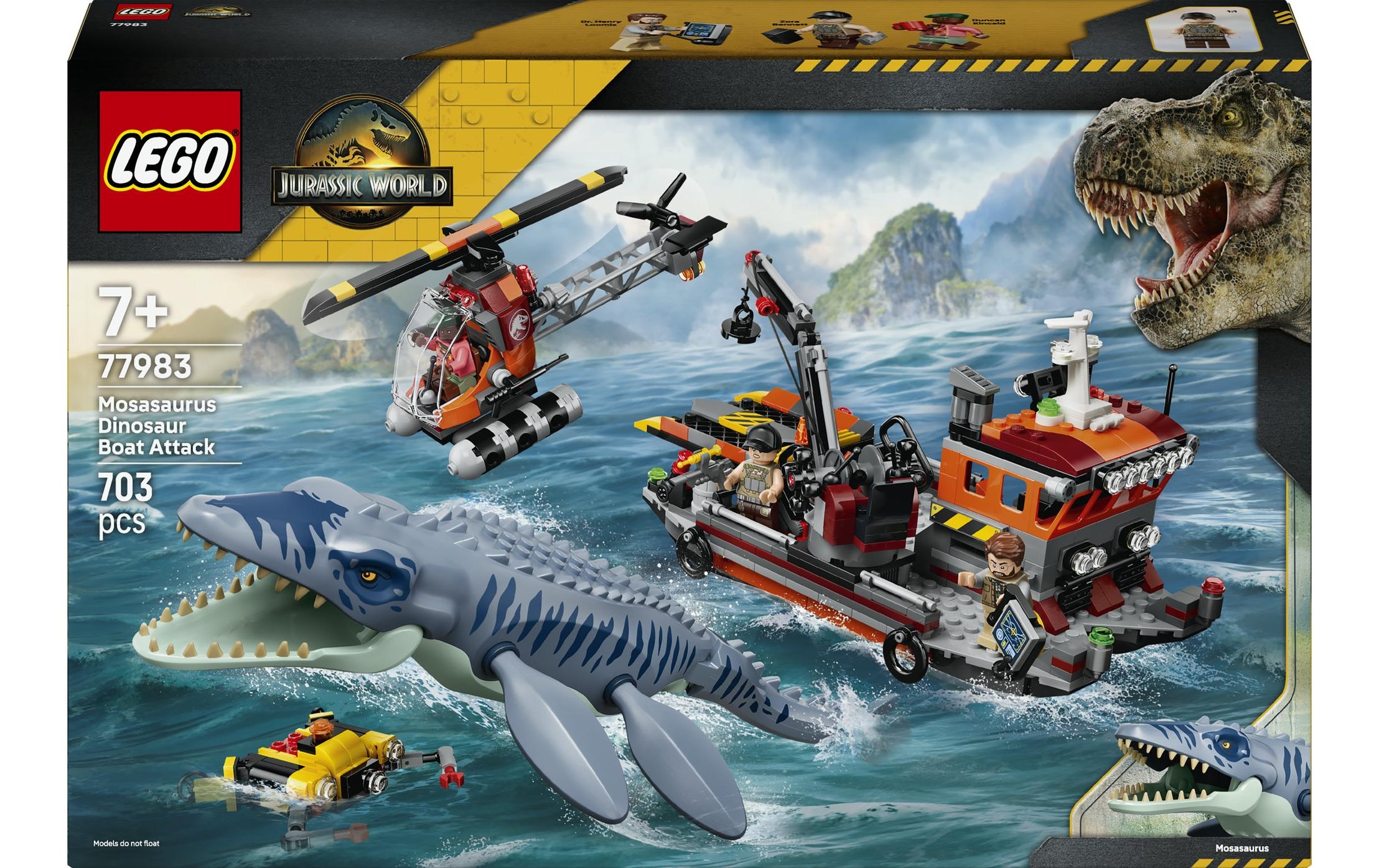 LEGO® Konstruktionsspielsteine »Mosasaurier-Angriff auf das Boot (77983), LEGO Jurassic World« Made in Europe