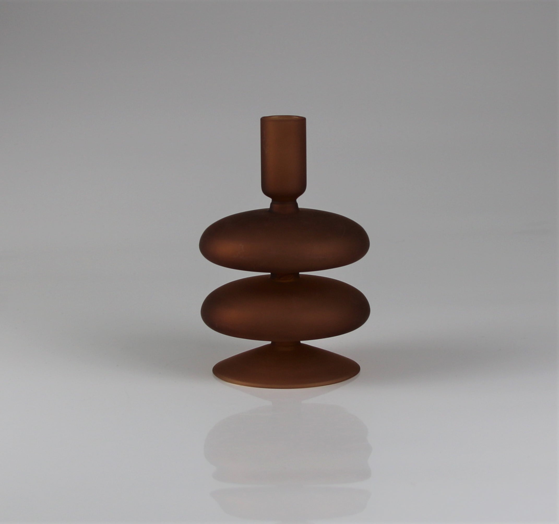 LeGer Home by Lena Gercke Kerzenständer »aus Glas« ØxH: 10x16 cm, dunkelbraun