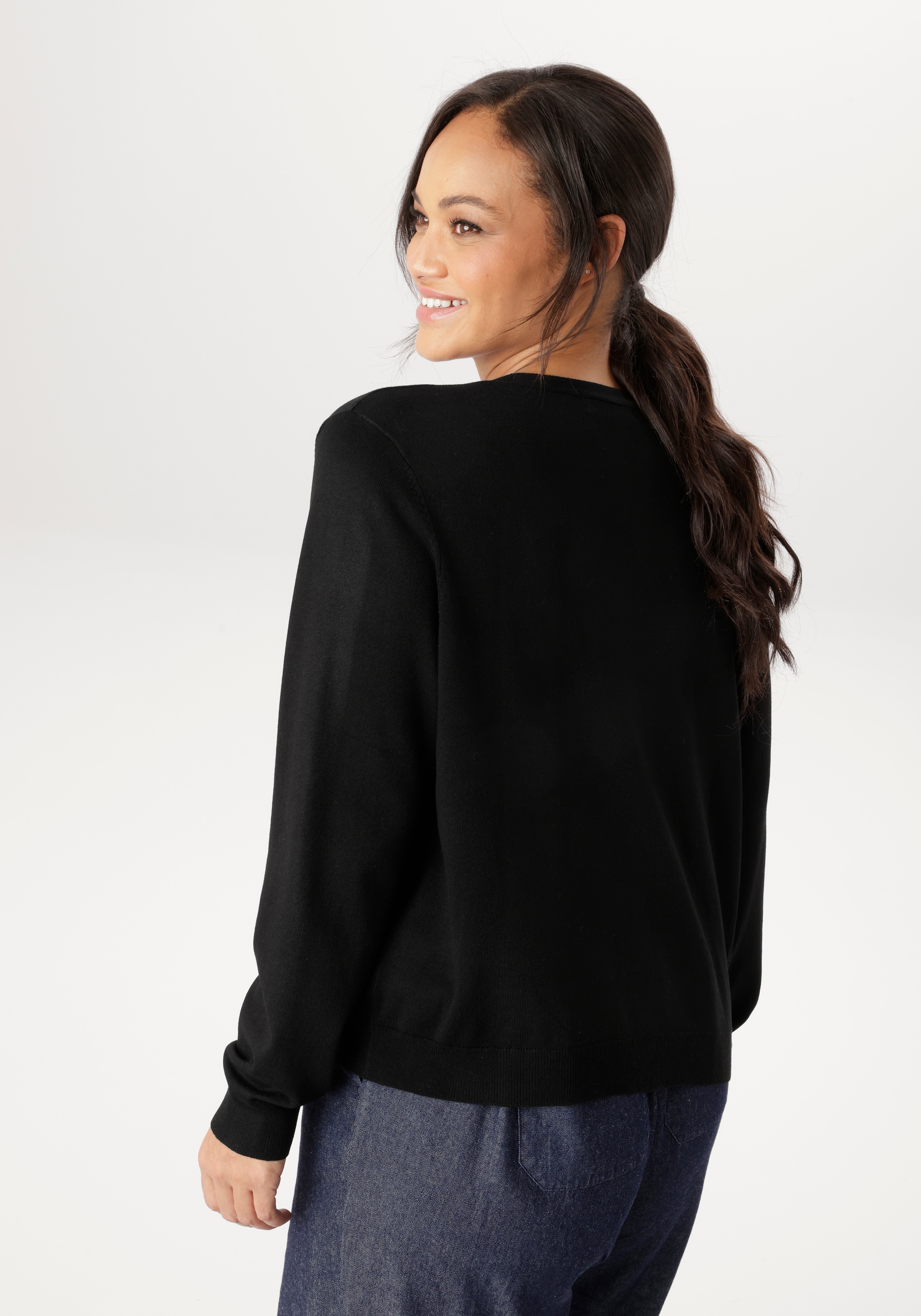 Aniston PLUS Strickjacke mit edlen Knöpfen - NEUE KOLLEKTION